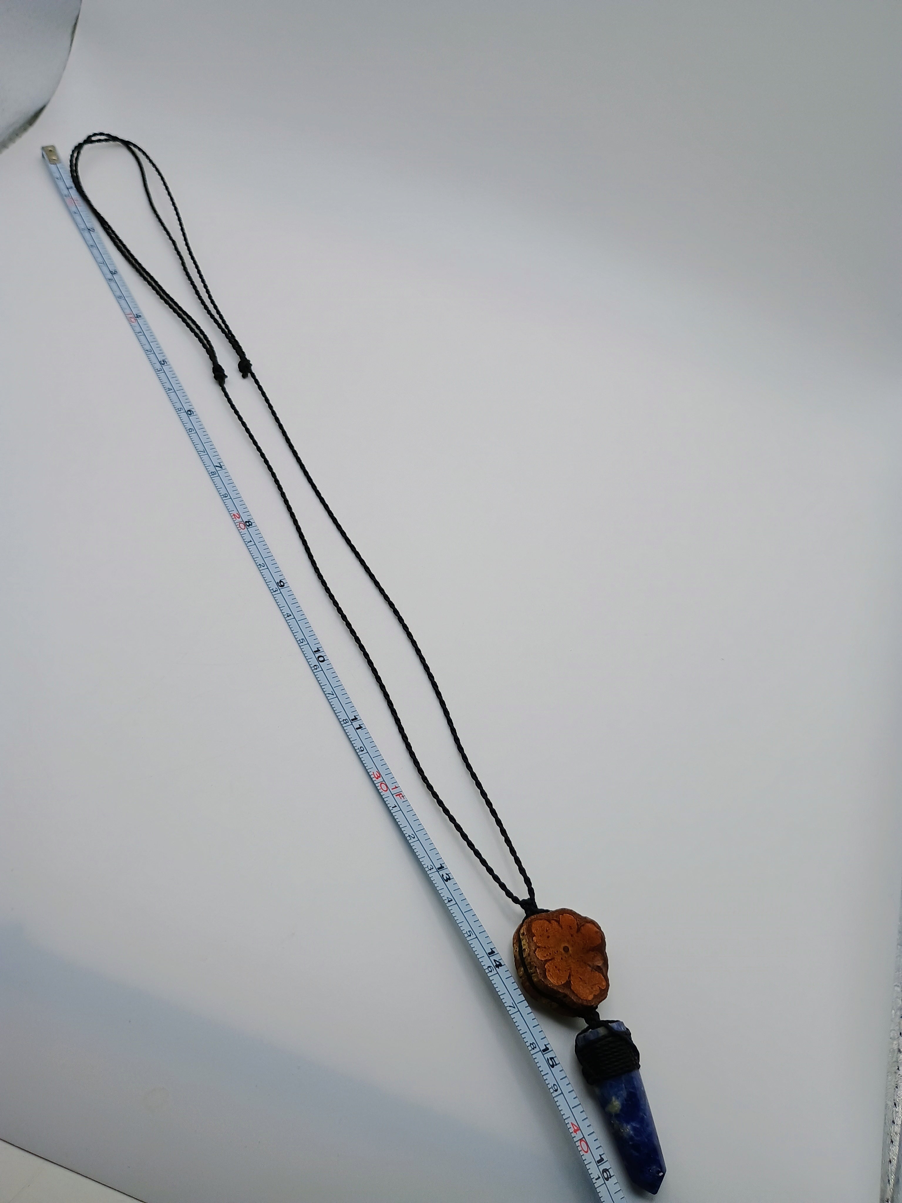 Handmade Macrame Necklace Sodalite Flower Ayahuasca