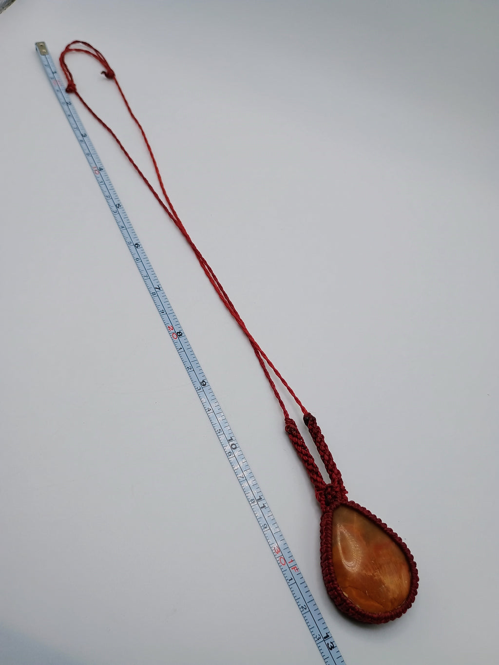 Handmade Natural Citrine Macrame Necklace Spiritual Amulet