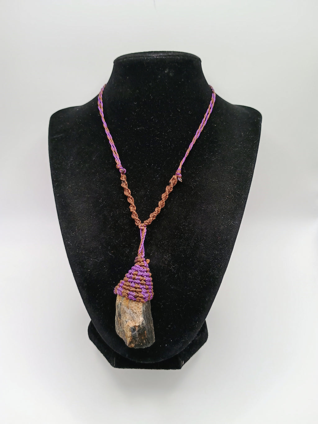 Natural Onyx Macrame Necklace Spiritual Amulet Protection