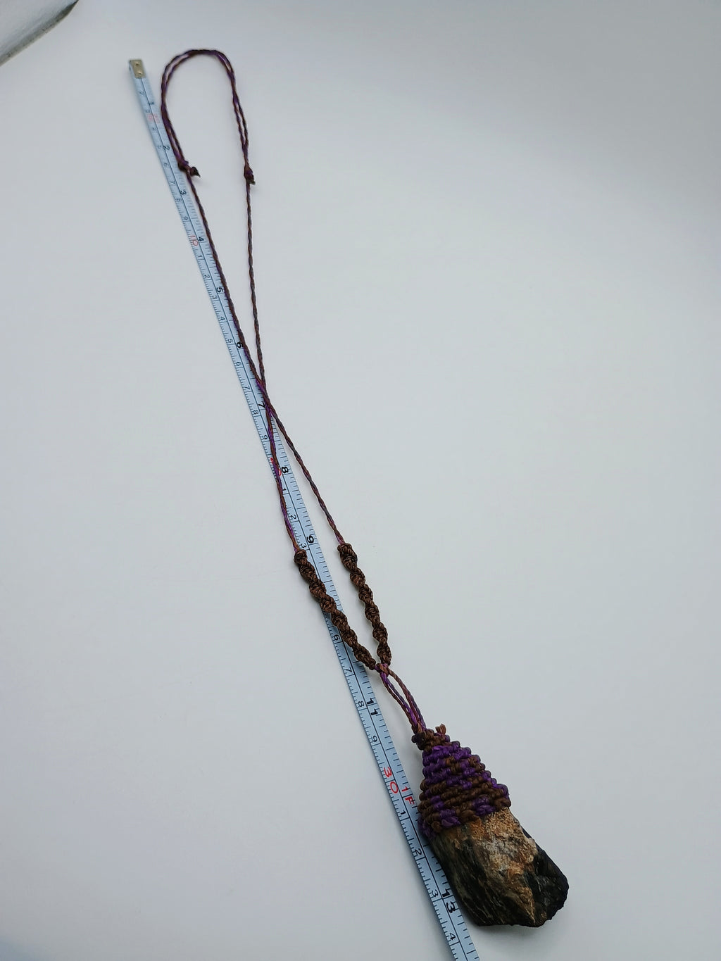 Natural Onyx Macrame Necklace Spiritual Amulet Protection