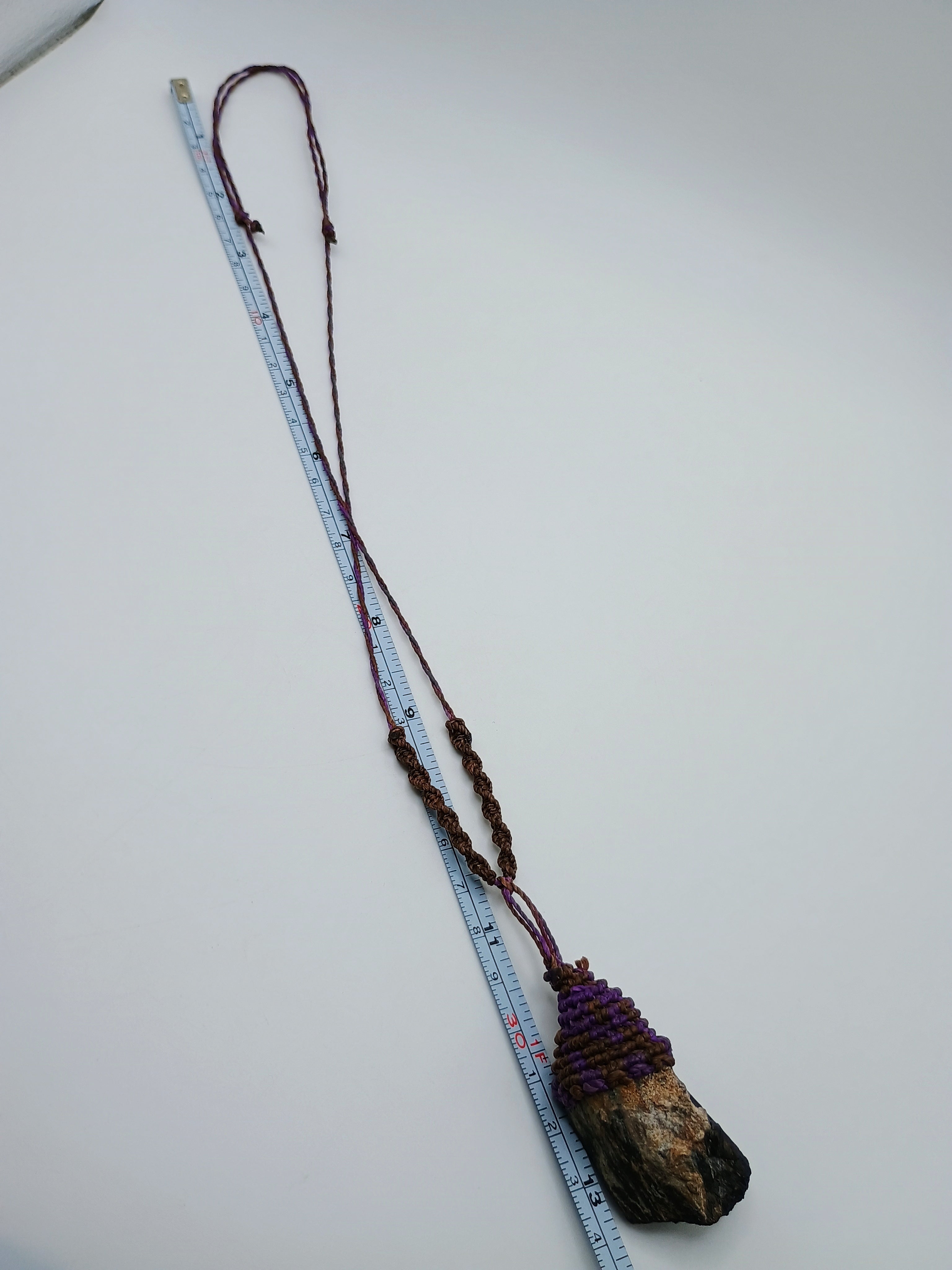Natural Onyx Macrame Necklace Spiritual Amulet Protection