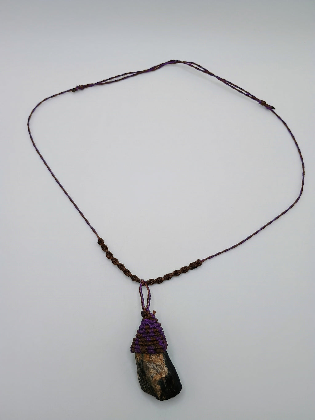 Natural Onyx Macrame Necklace Spiritual Amulet Protection