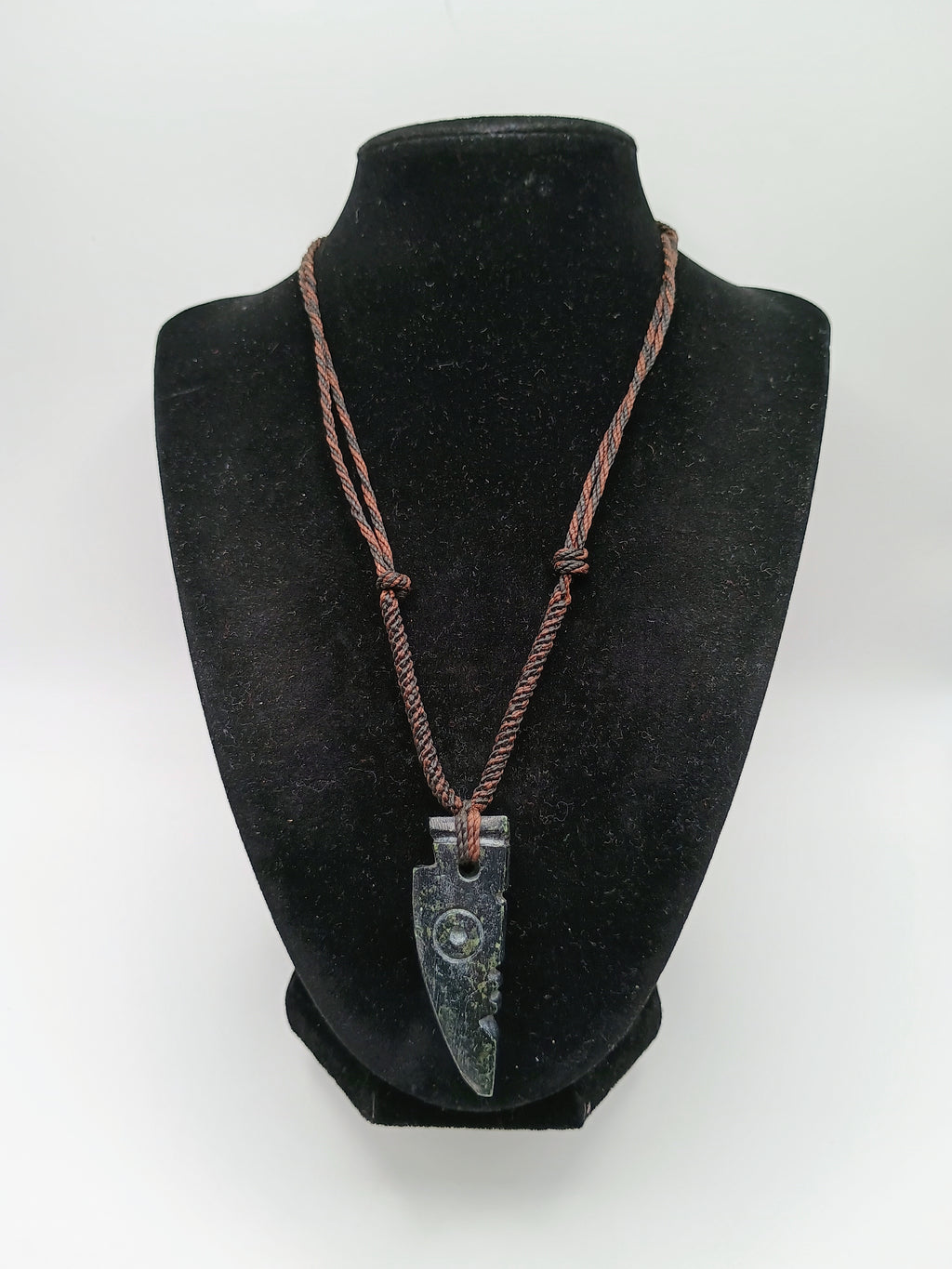 Natural Stone Carved Amulet Macrame Necklace Spiritual Protection