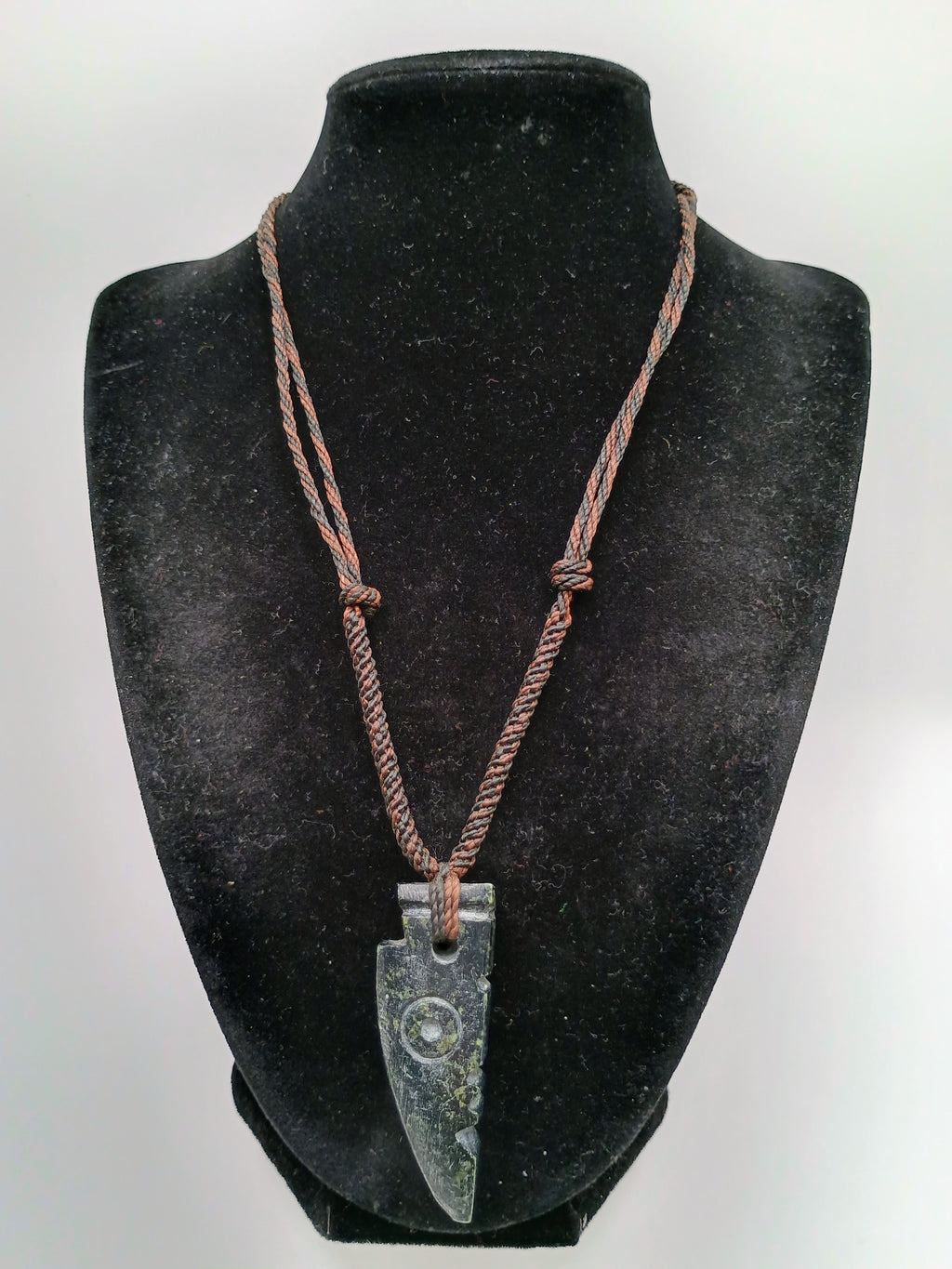 Natural Stone Carved Amulet Macrame Necklace Spiritual Protection