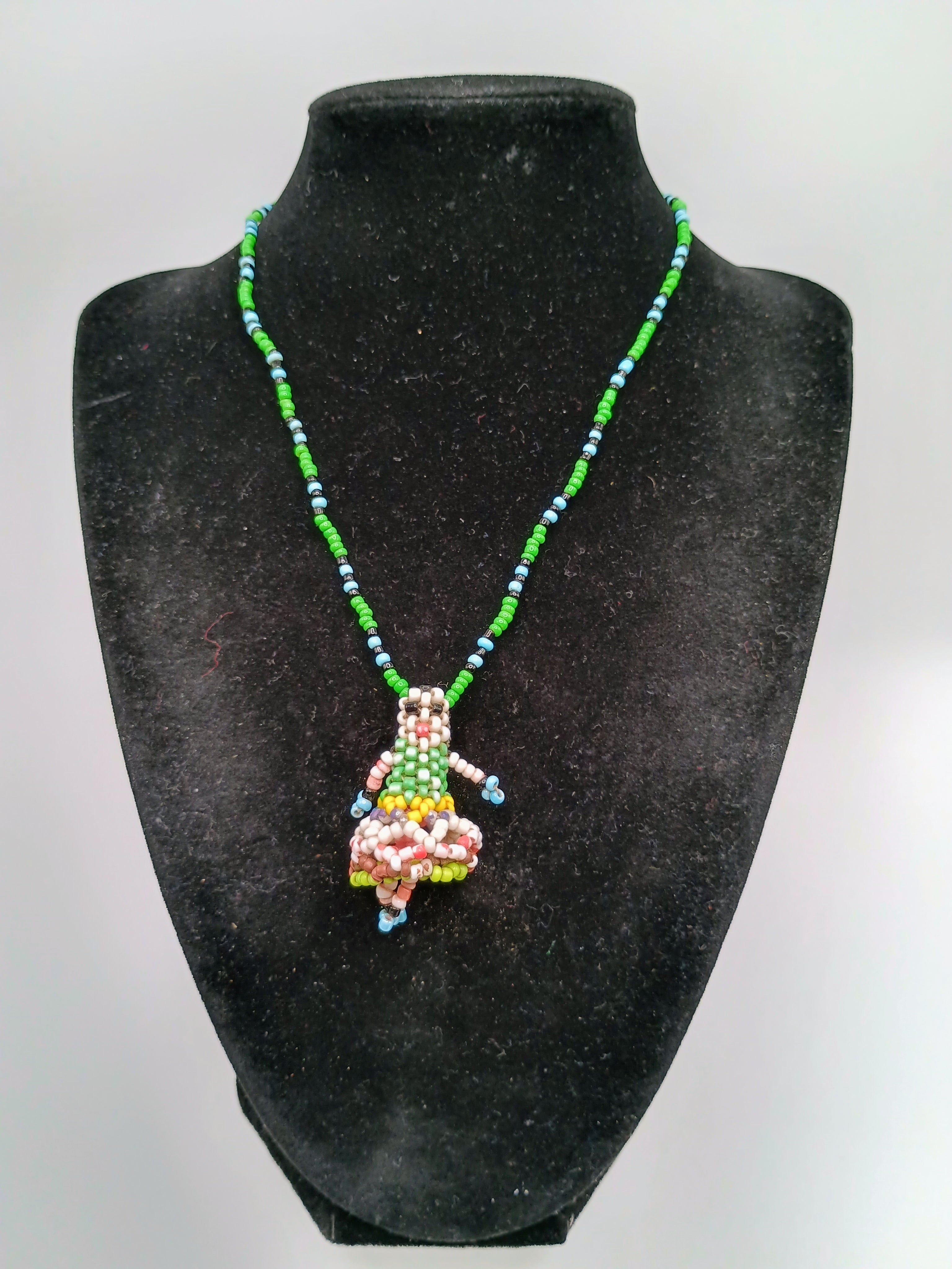Chola Cusqueña Necklace Handmade with Multicolored Beads Peruvian Handicraft