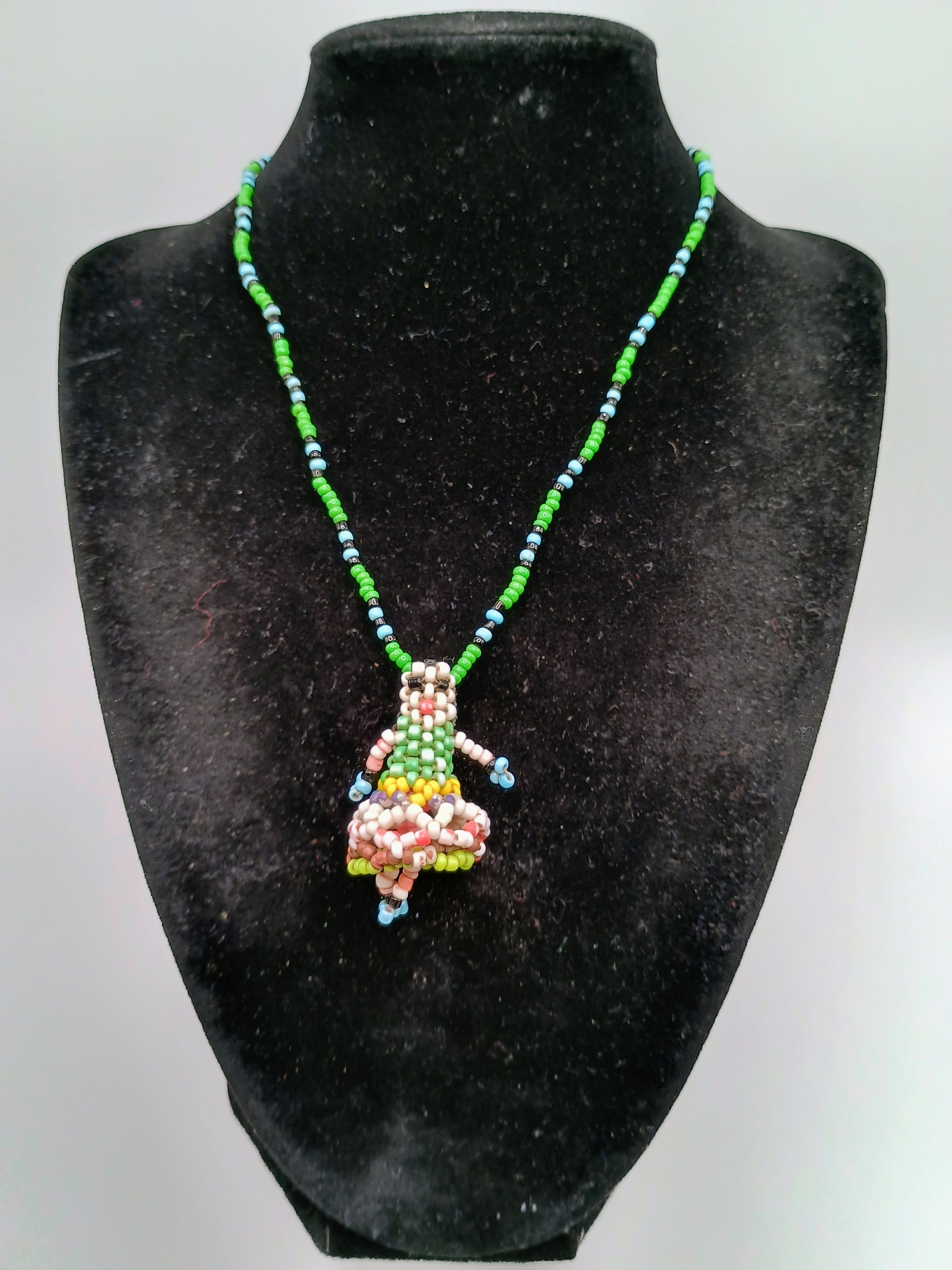 Chola Cusqueña Necklace Handmade with Multicolored Beads Peruvian Handicraft