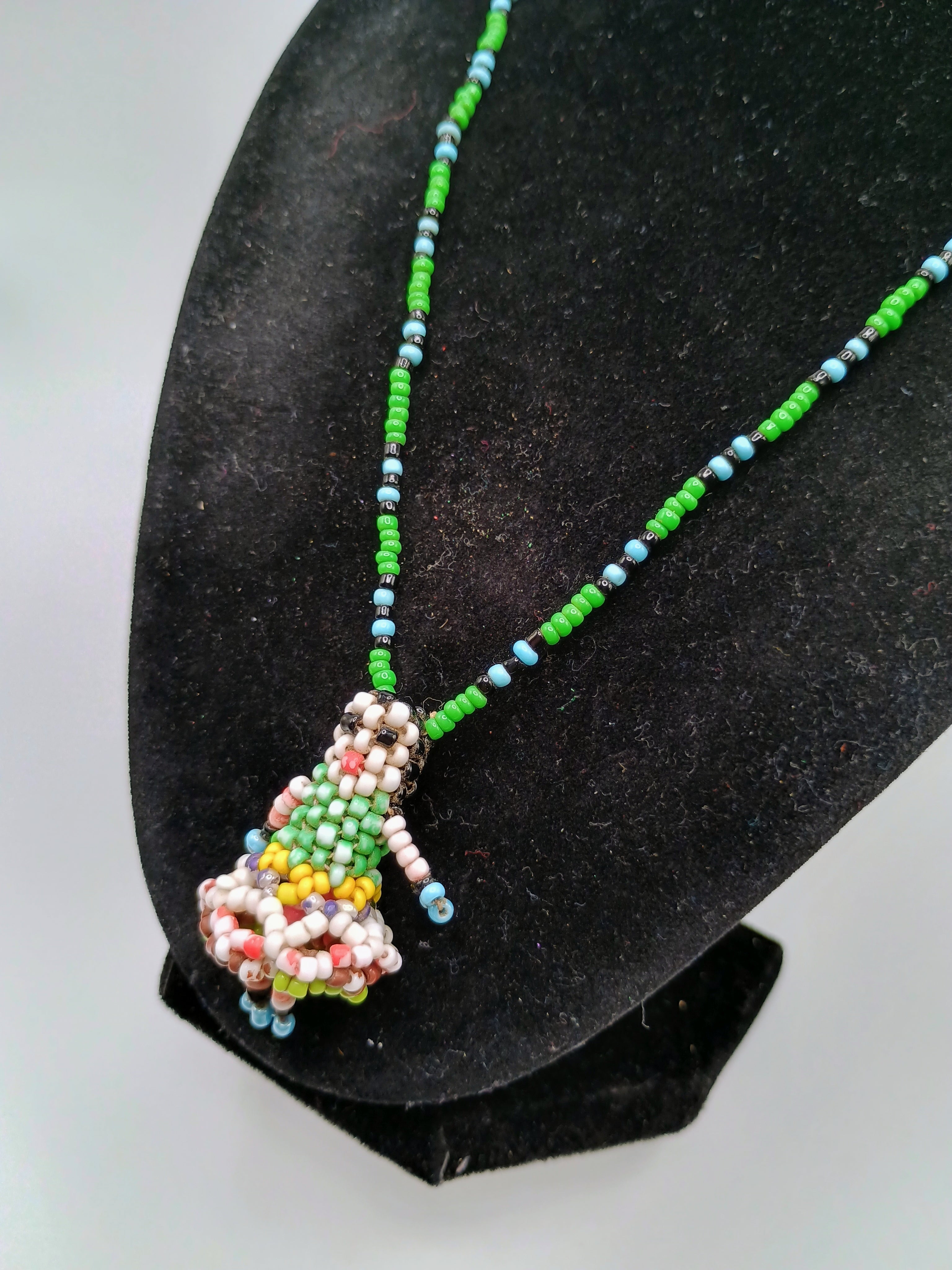 Chola Cusqueña Necklace Handmade with Multicolored Beads Peruvian Handicraft