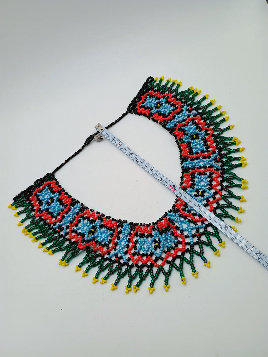Hand-woven Beaded Breastplate Necklace, Multicolor Choker