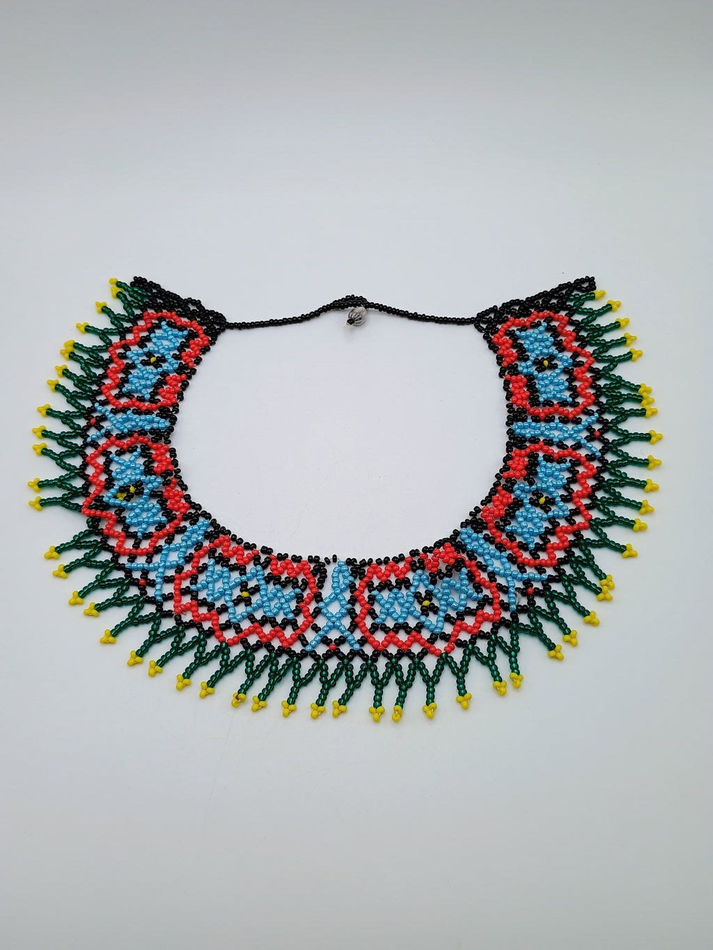 Hand-woven Beaded Breastplate Necklace, Multicolor Choker
