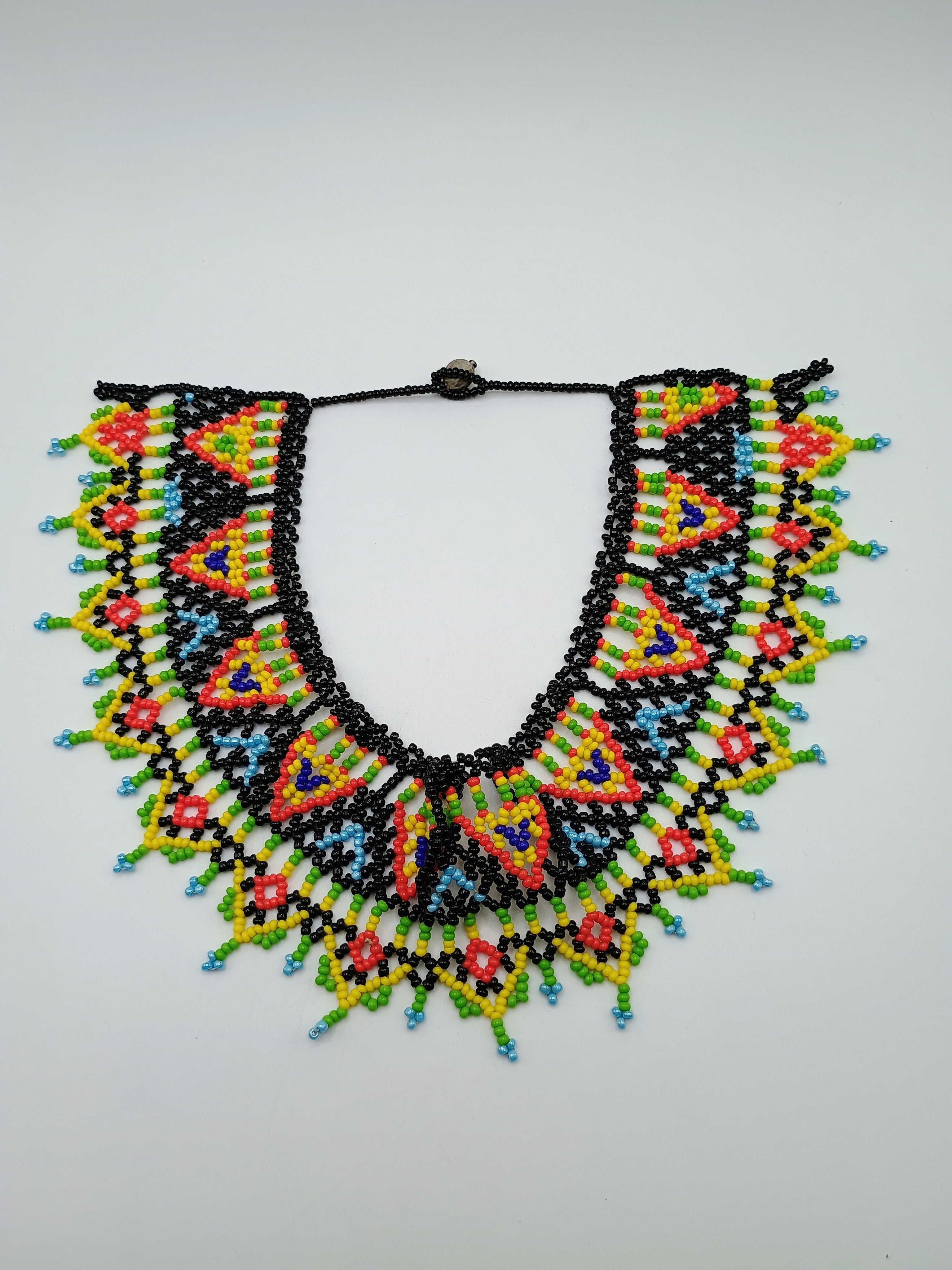 Handmade necklace for women with multicolored beads