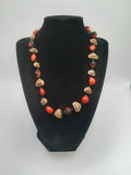 Handmade Natural Huayruro Seed Necklace, Macrame Artisan, Protection, Good Luck