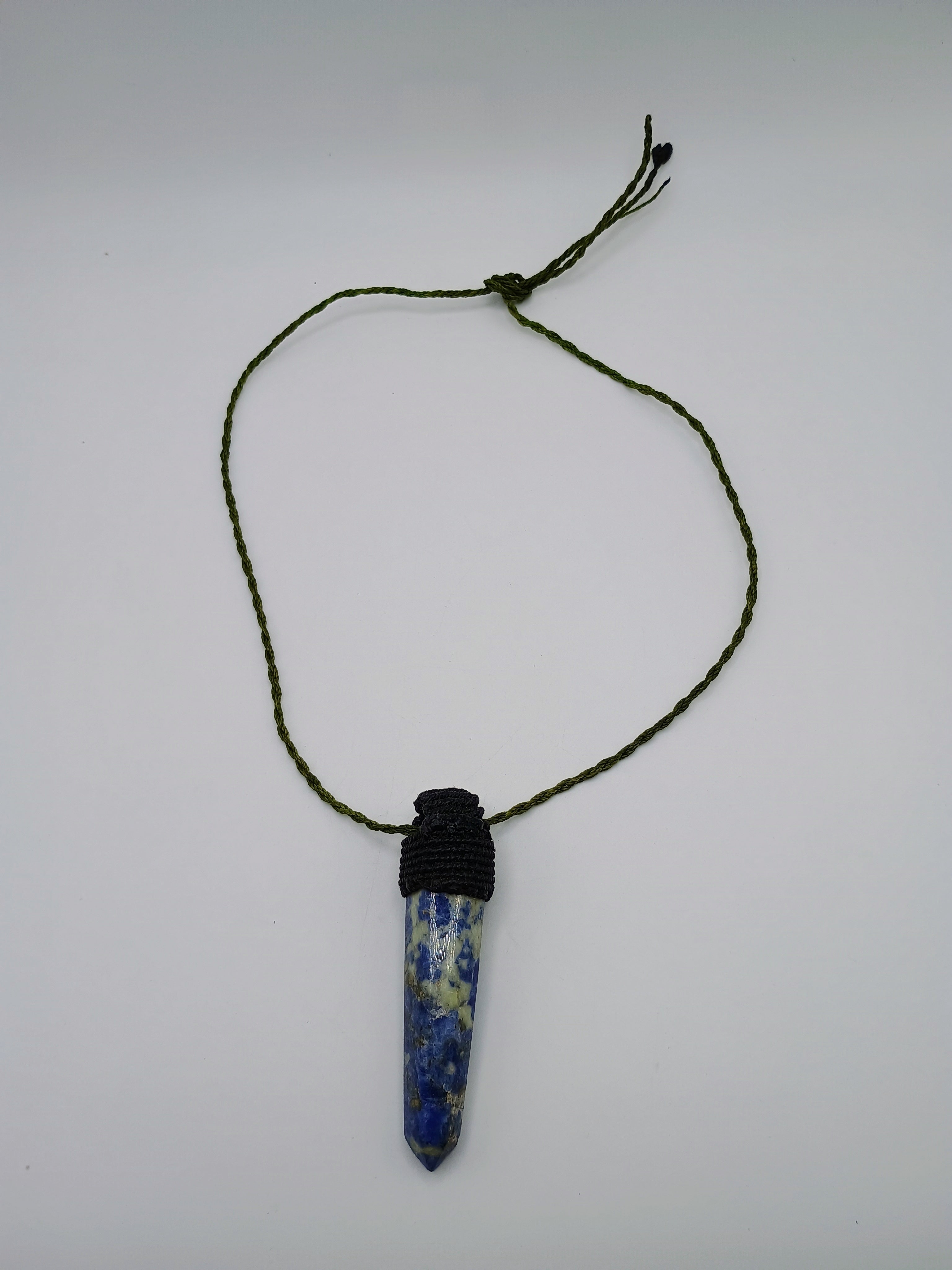 Handmade Macrame Necklace with Natural Sodalite Beads
