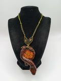 Sacred Snake Necklace Chonta Wood Amazon Rainforest