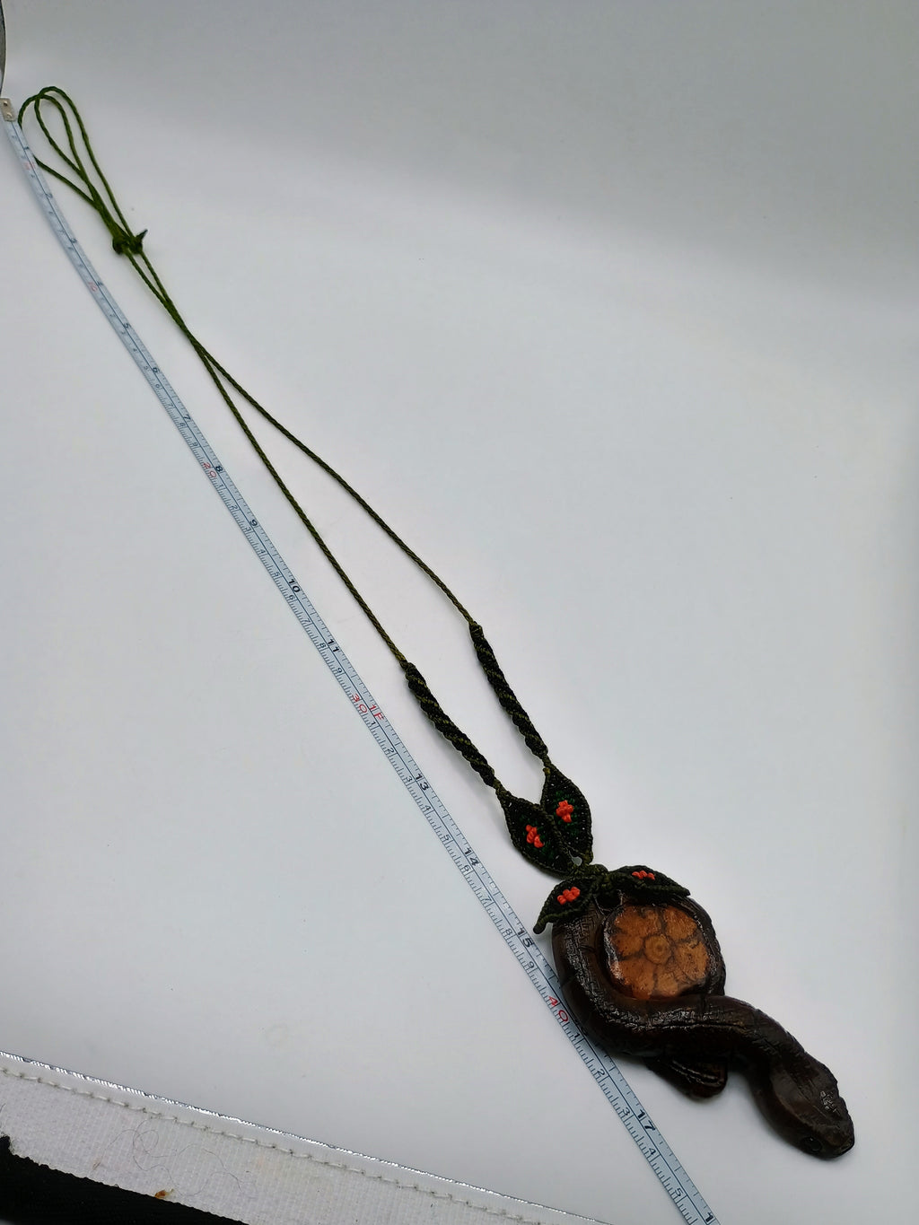 Sacred Snake Necklace Chonta Wood Amazon Rainforest