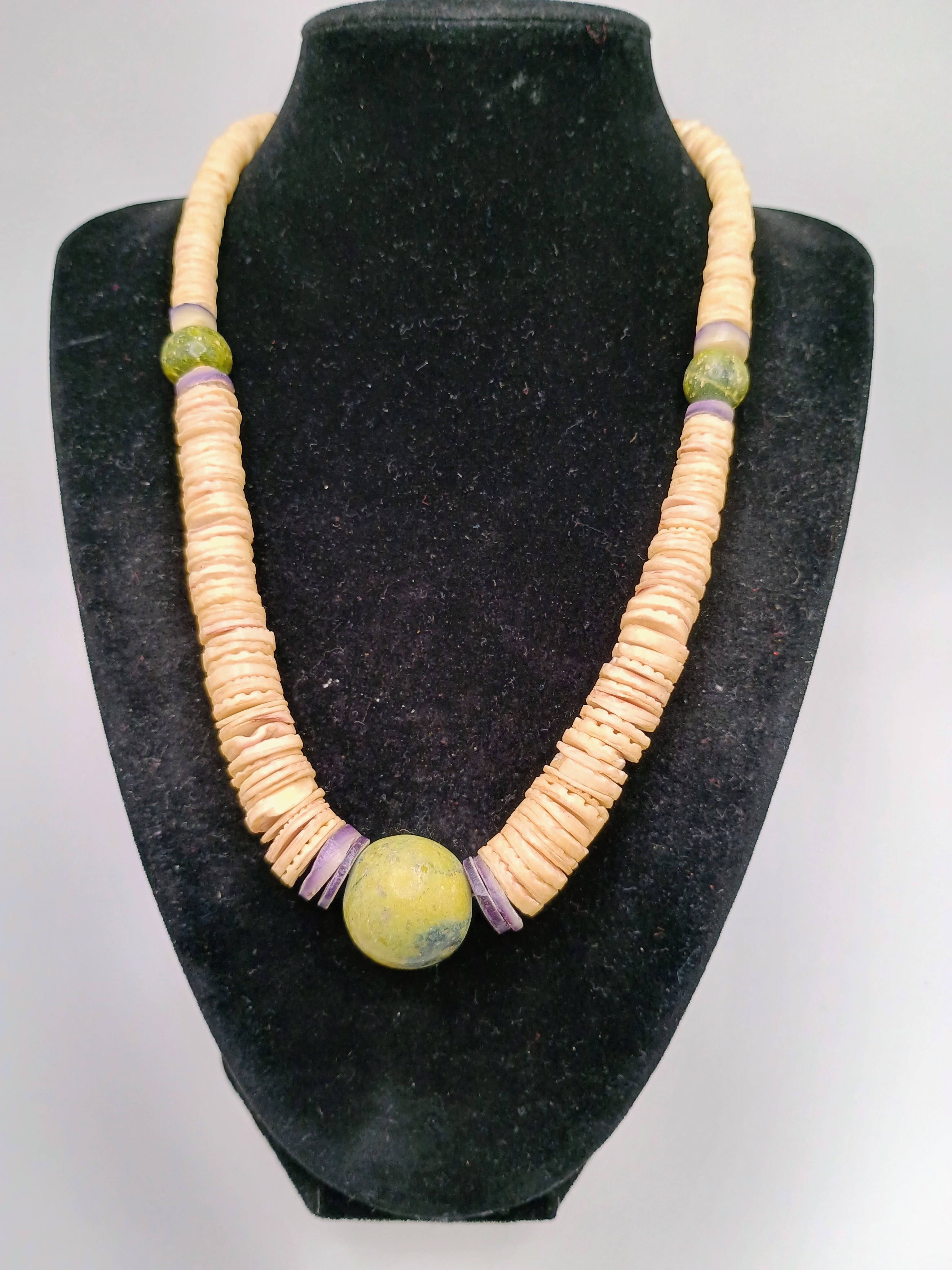 Handmade Necklace with Natural Spondylus Shell Stone