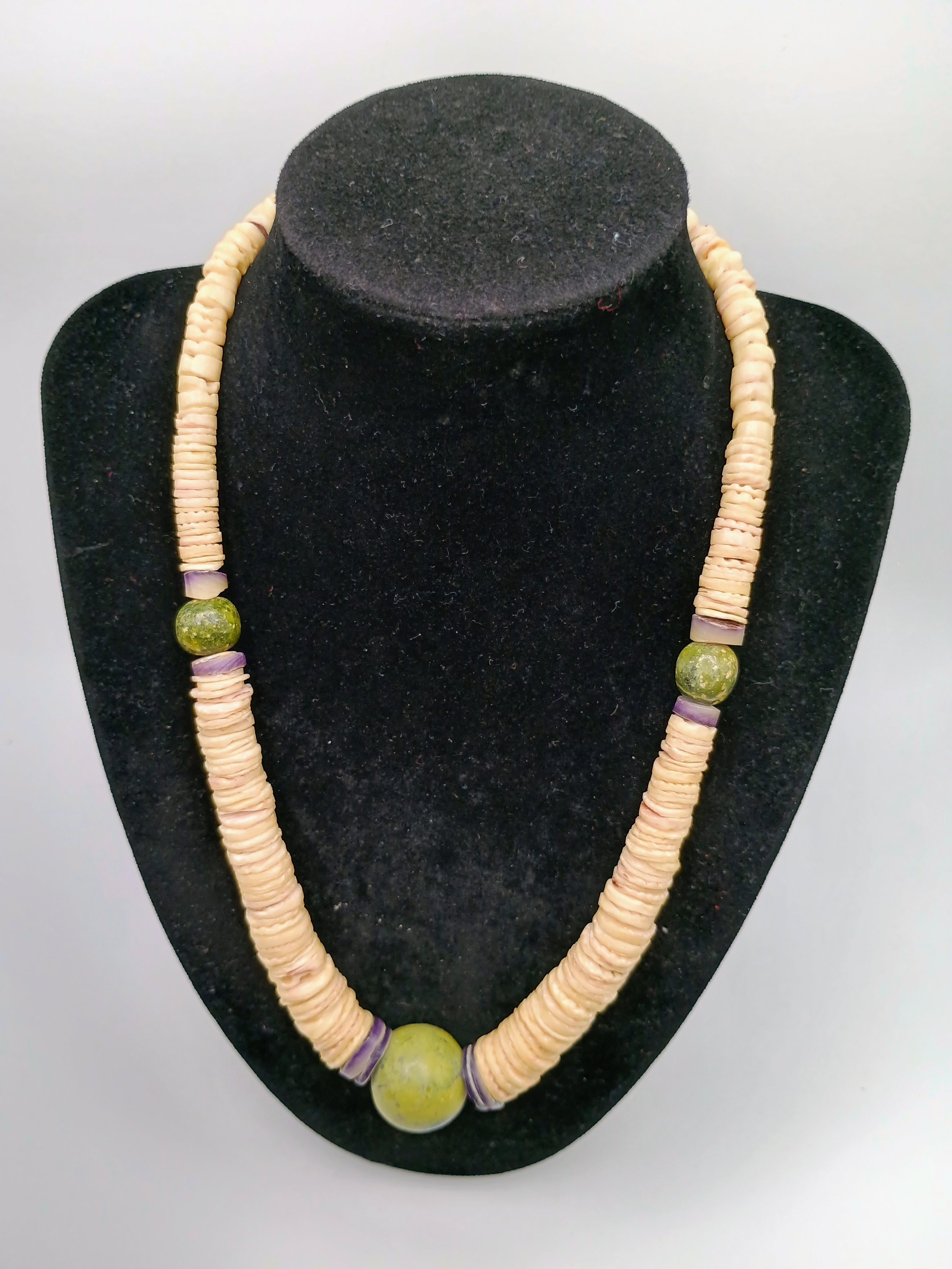 Handmade Necklace with Natural Spondylus Shell Stone