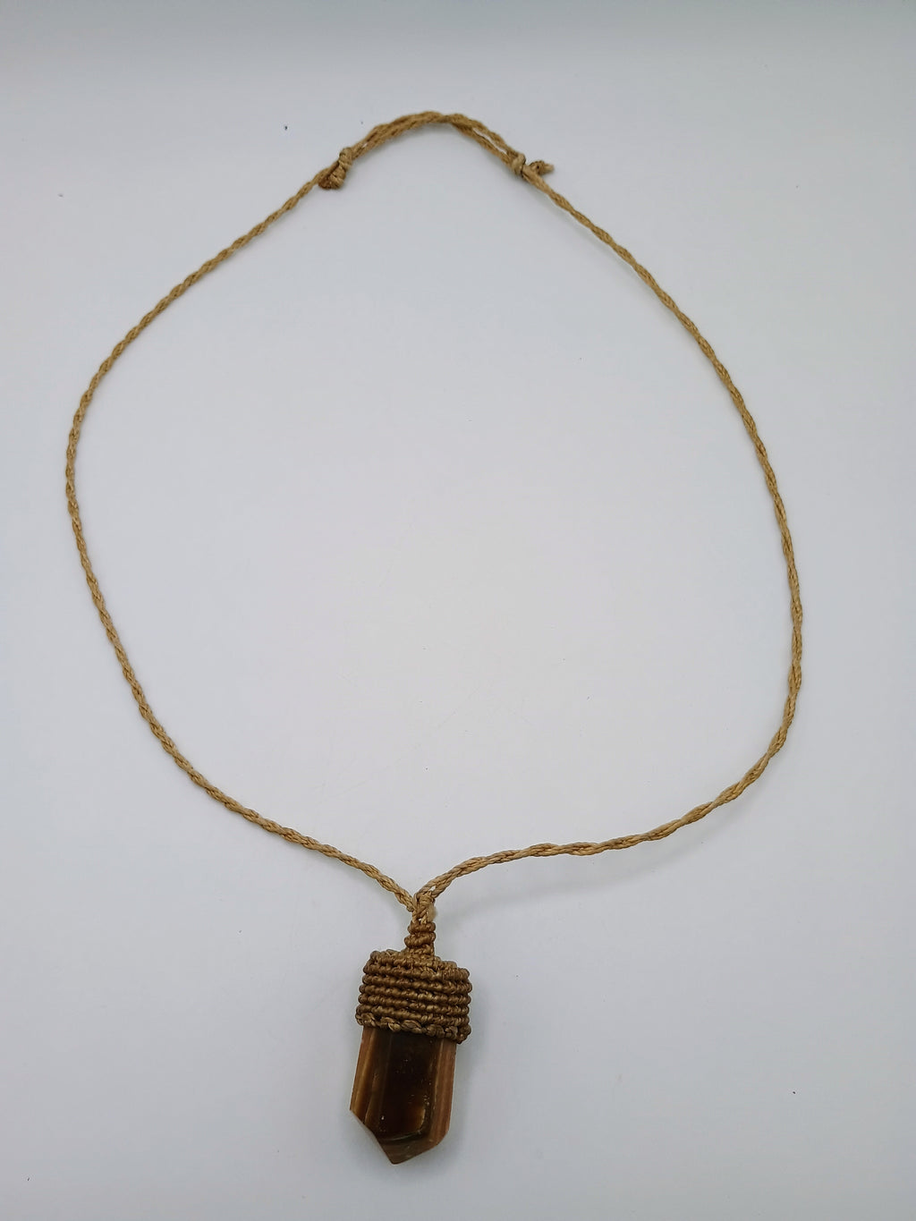 Handmade Macrame Necklace with Natural Stone