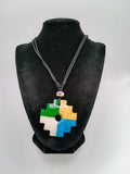 Inca Chakana Necklace, Natural Stone, Handmade Andean Cross