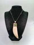 Handmade Macrame Sea Lion Tooth Amulet Necklace