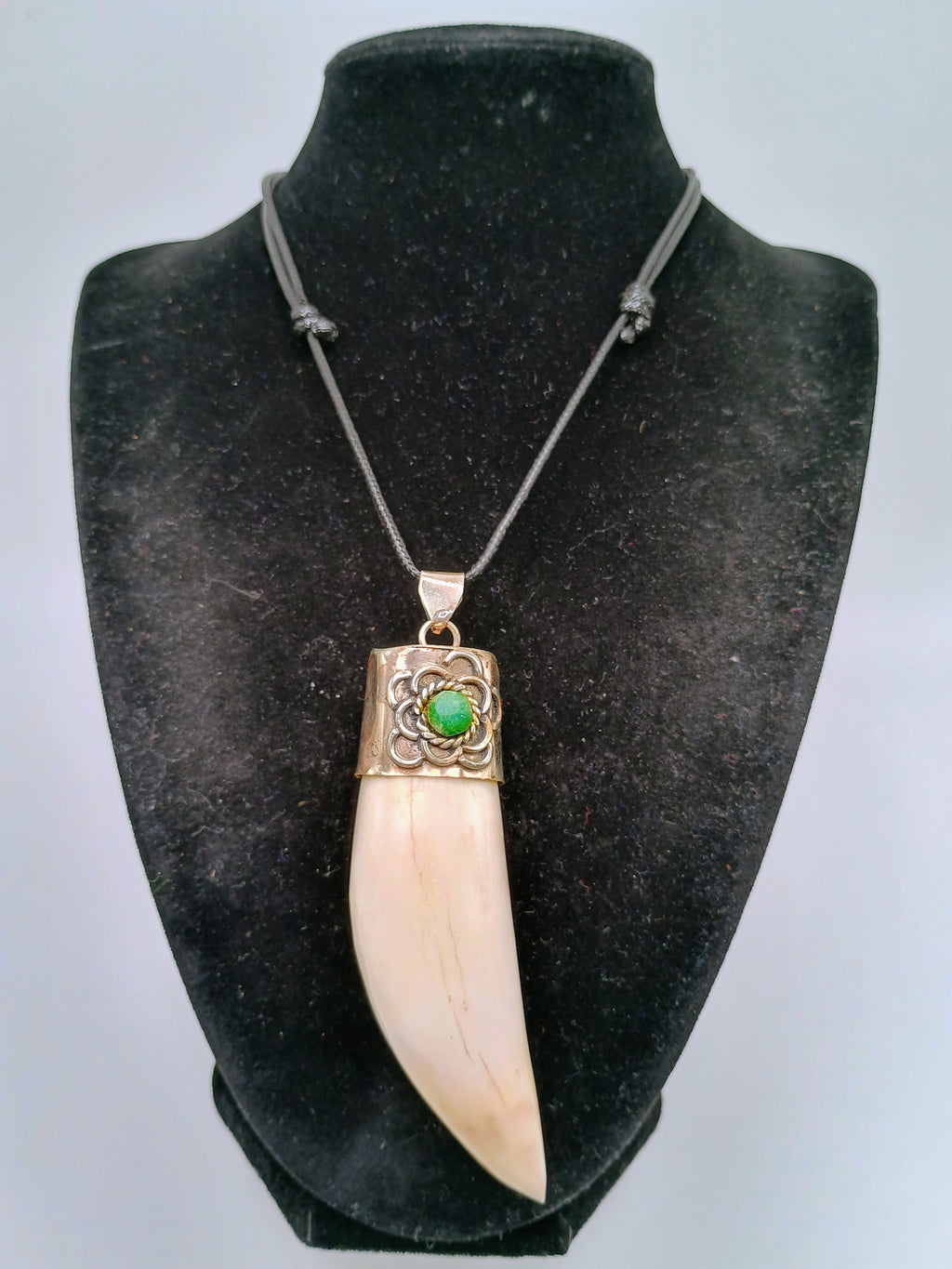 Handmade Macrame Sea Lion Tooth Amulet Necklace