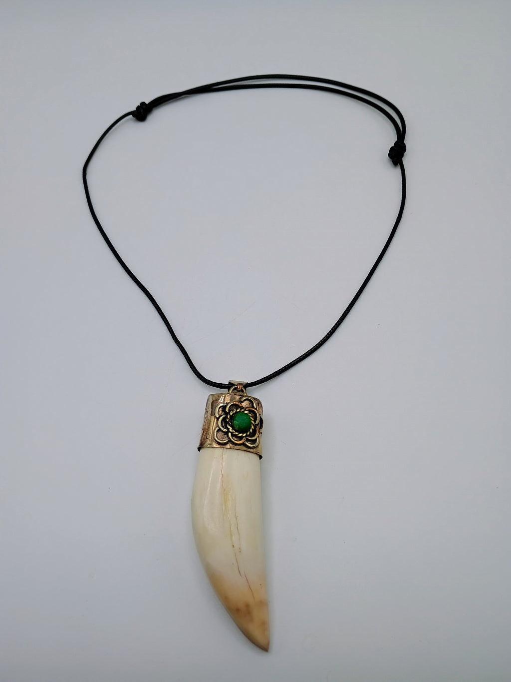 Handmade Macrame Sea Lion Tooth Amulet Necklace
