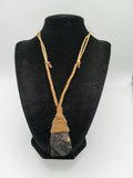 Handmade Macrame Necklace with Natural Black Tourmaline