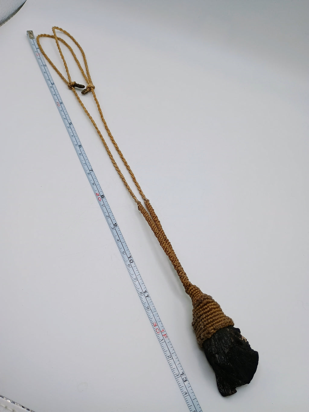 Handmade Macrame Necklace with Natural Black Tourmaline