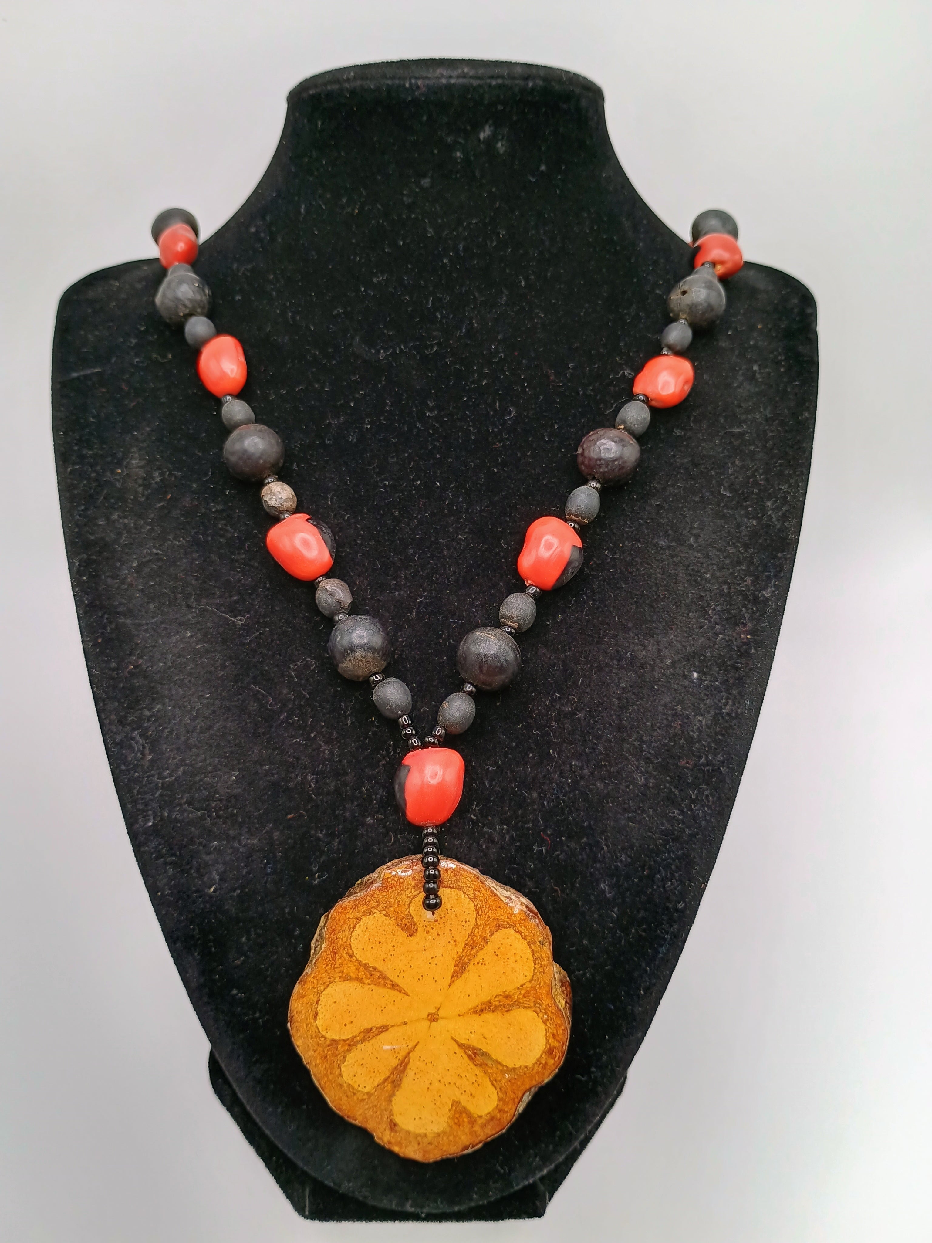 Handmade Huayruro Seed Necklace - Natural Spiritual Amulet