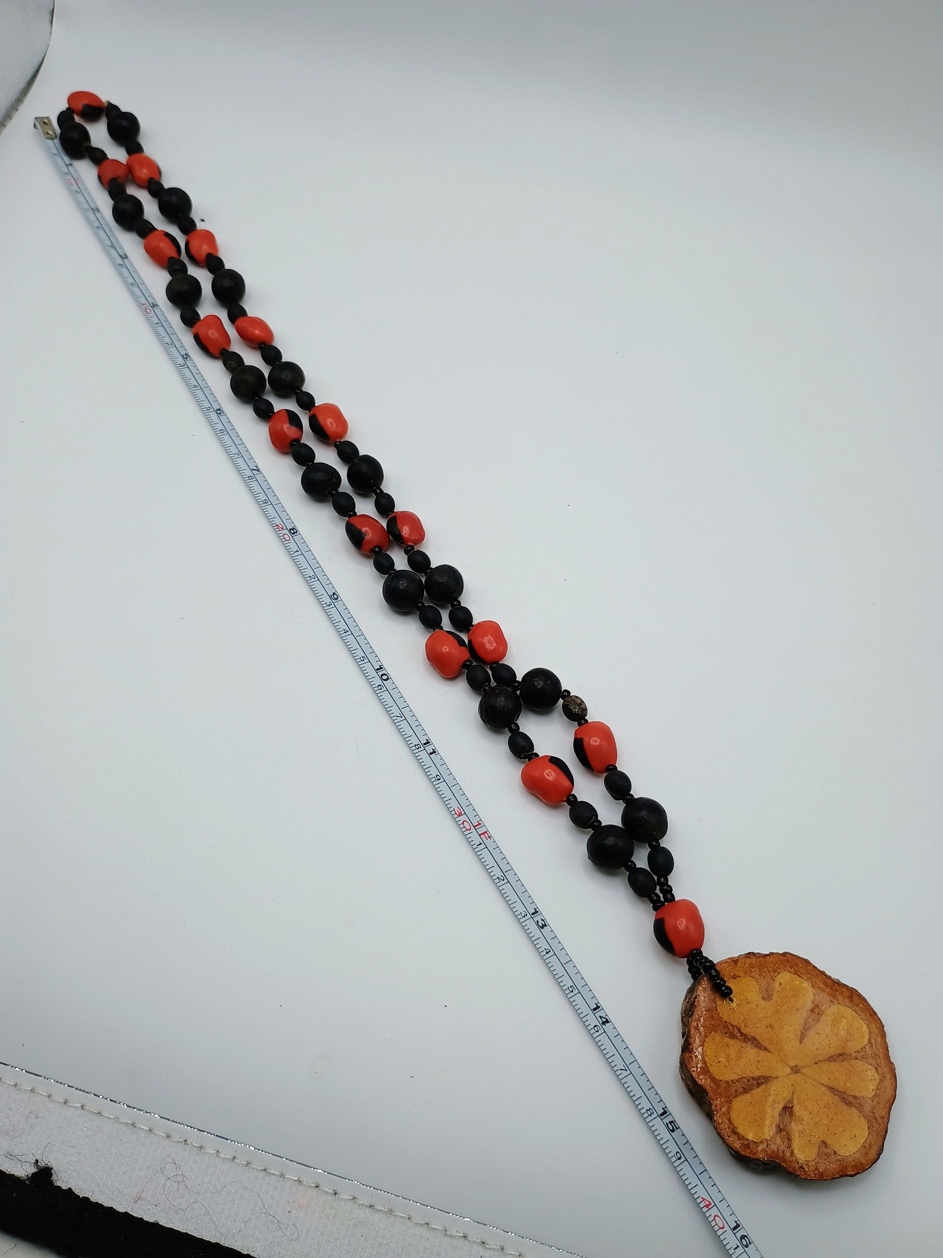 Handmade Huayruro Seed Necklace - Natural Spiritual Amulet