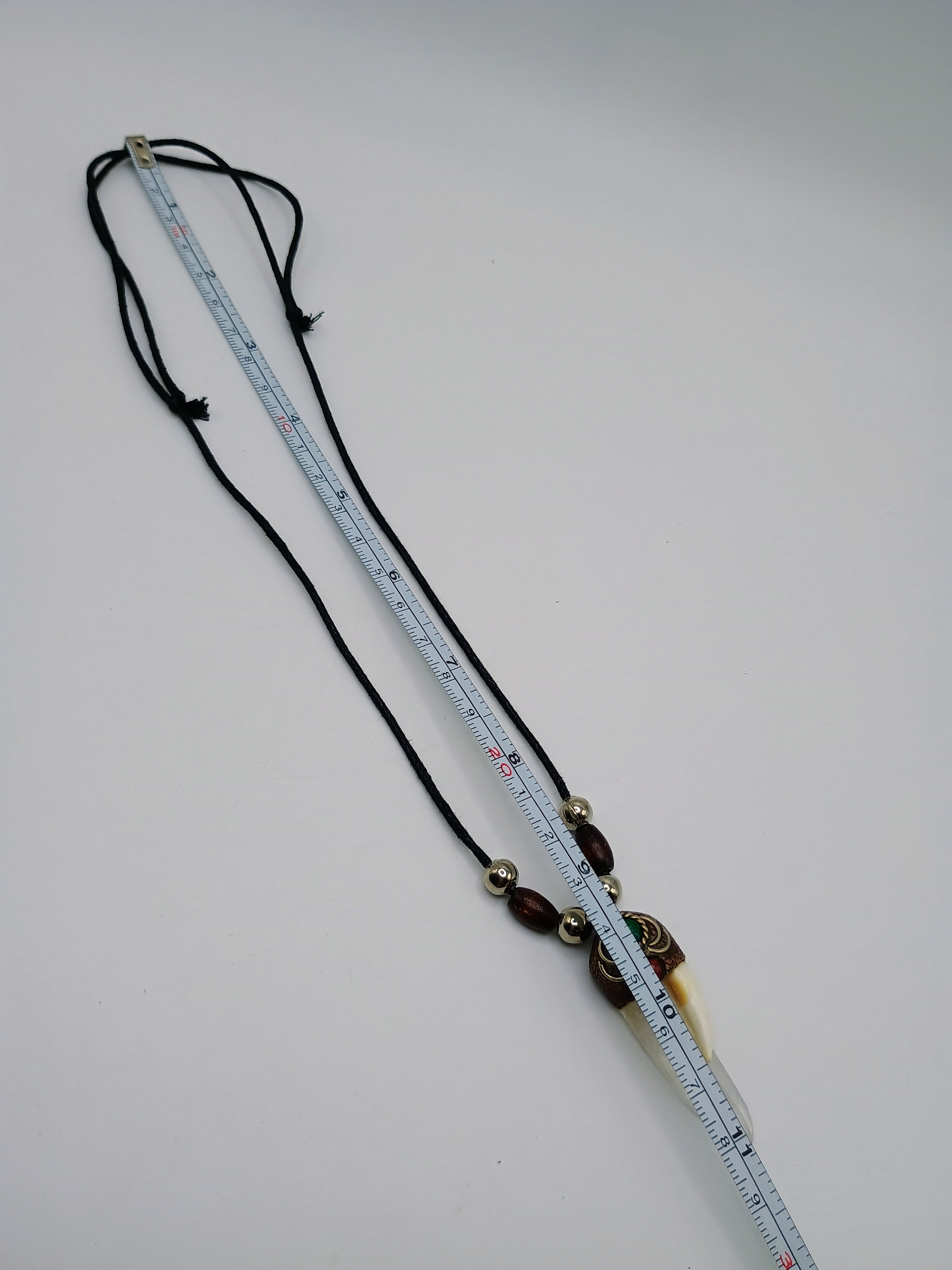 Handmade Macrame Necklace with Quartz Crystal and Sea Lion Tooth
