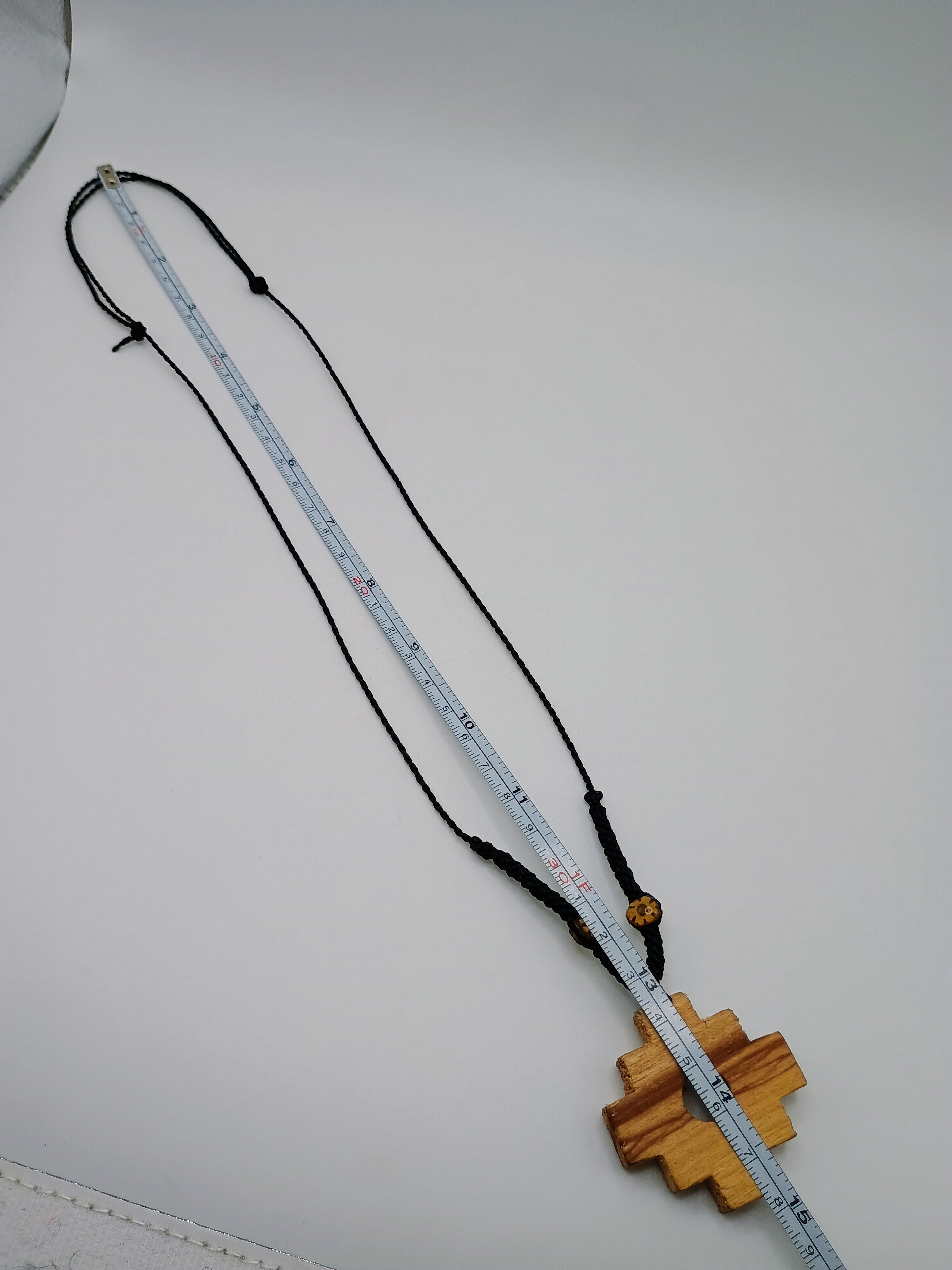 Chakana Necklace Chonta Wood Handmade Macrame