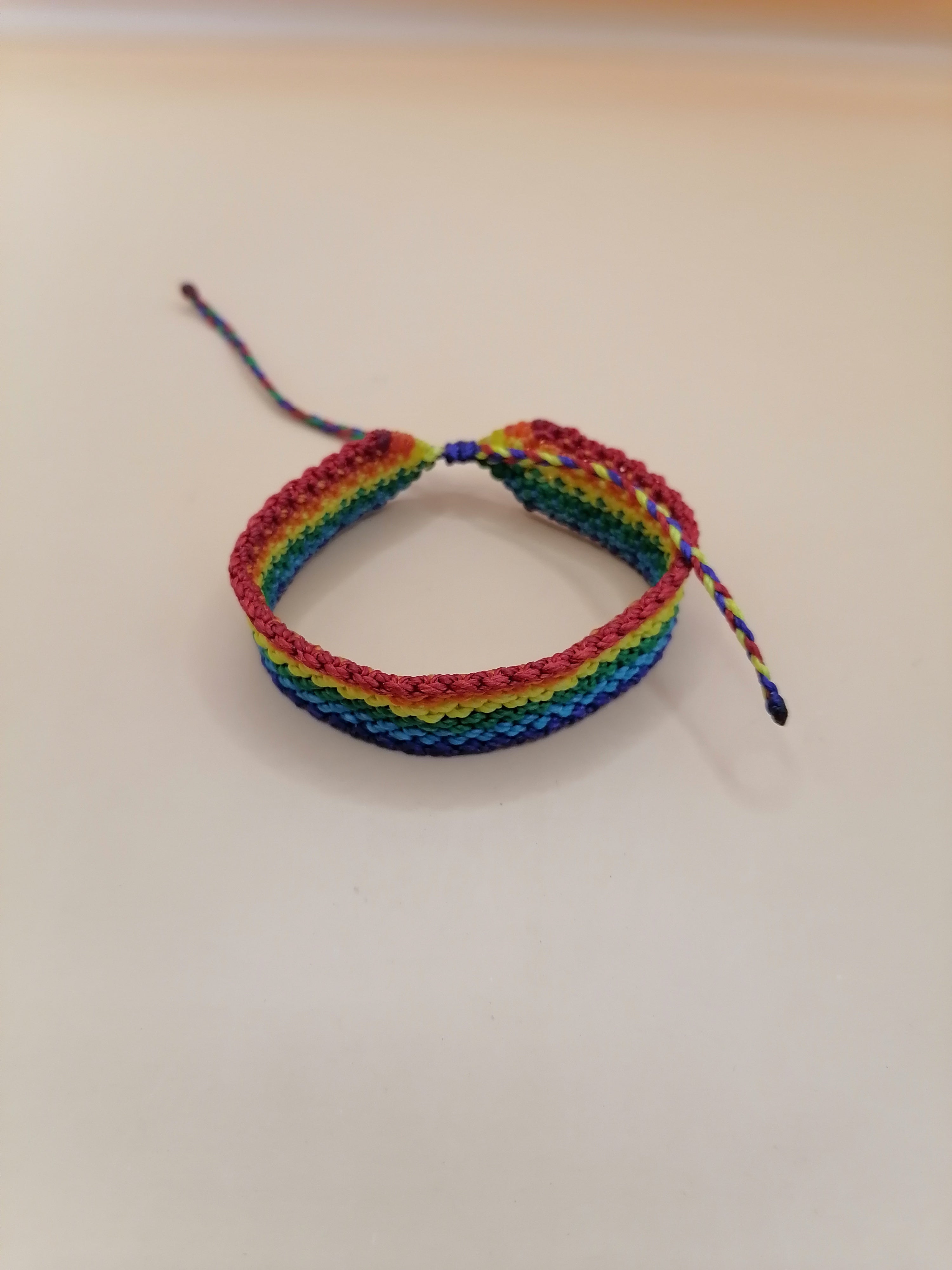 Rainbow Bracelet LGBT Pride Macrame Handwoven Pride Festivals