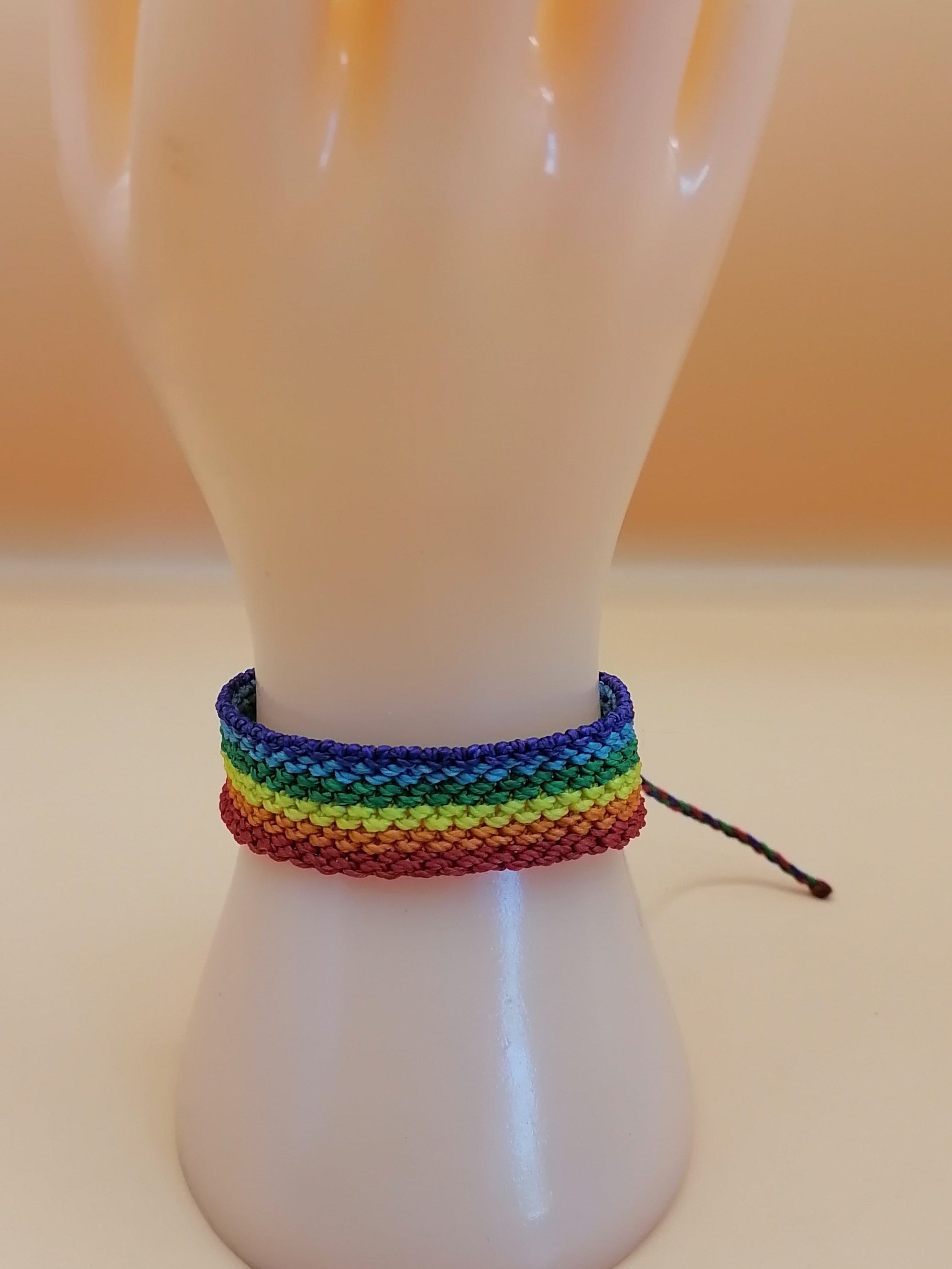 Rainbow Bracelet LGBT Pride Macrame Handwoven Pride Festivals