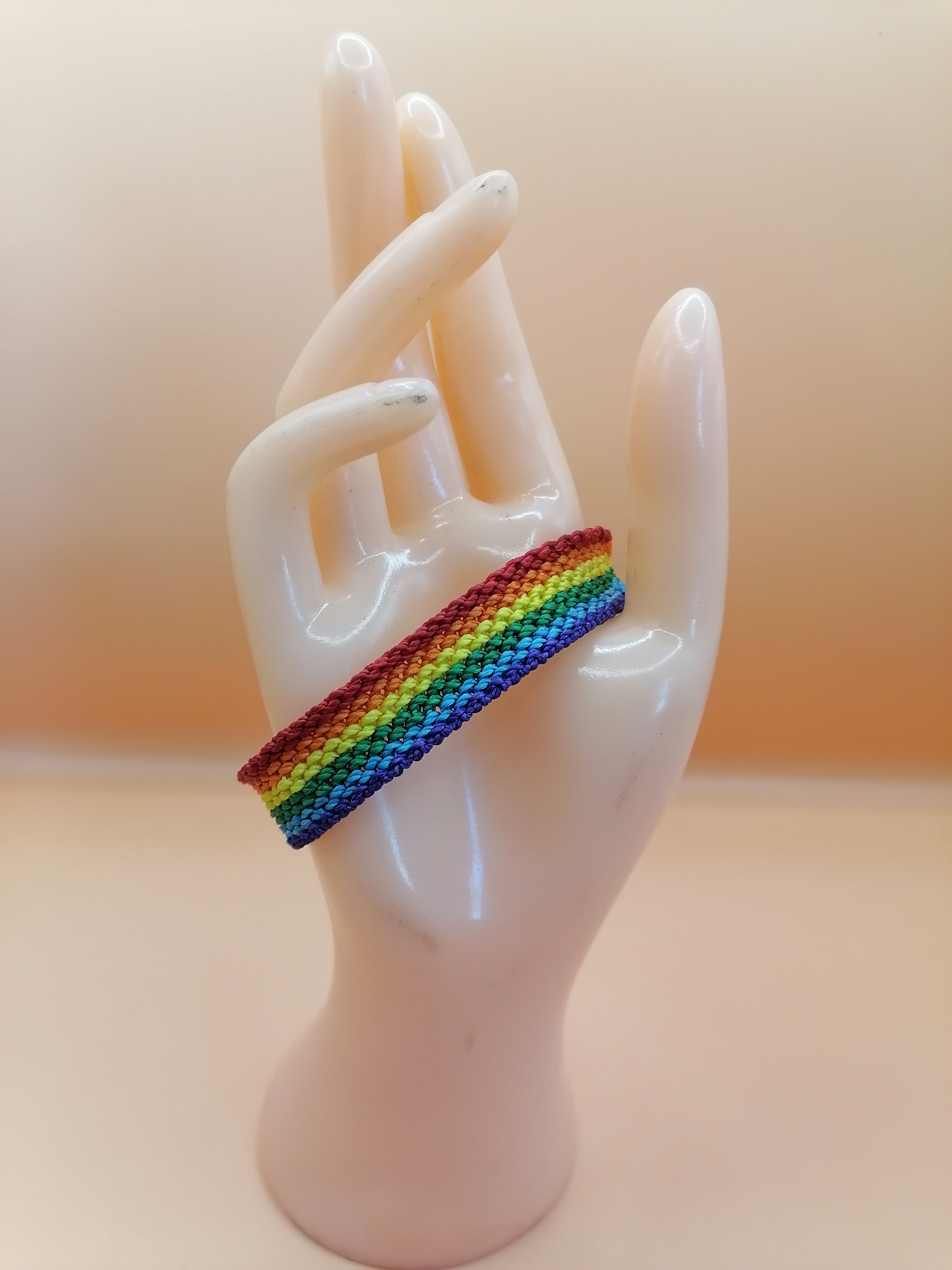 Rainbow Bracelet LGBT Pride Macrame Handwoven Pride Festivals