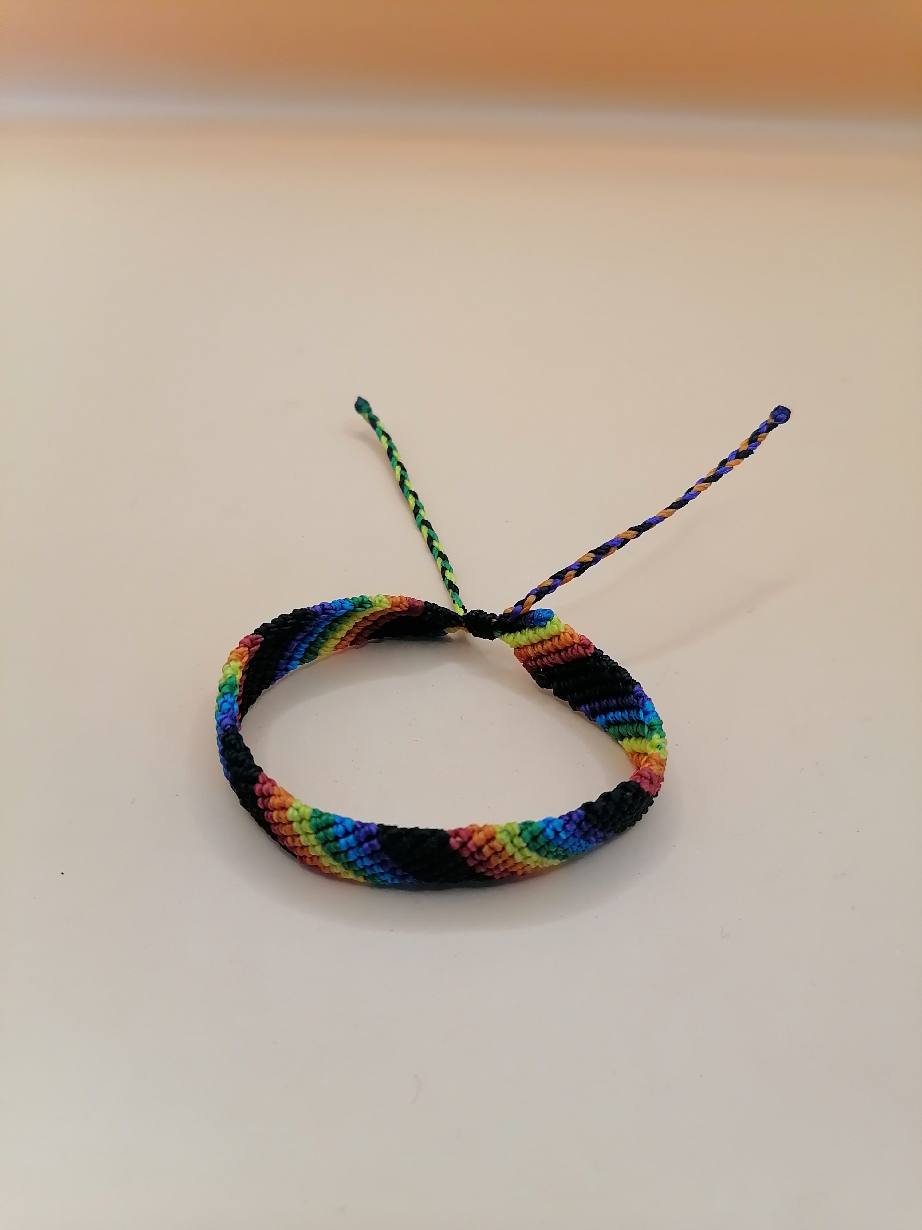 Rainbow Bracelet LGBT Pride Macrame Handwoven Pride Festivals