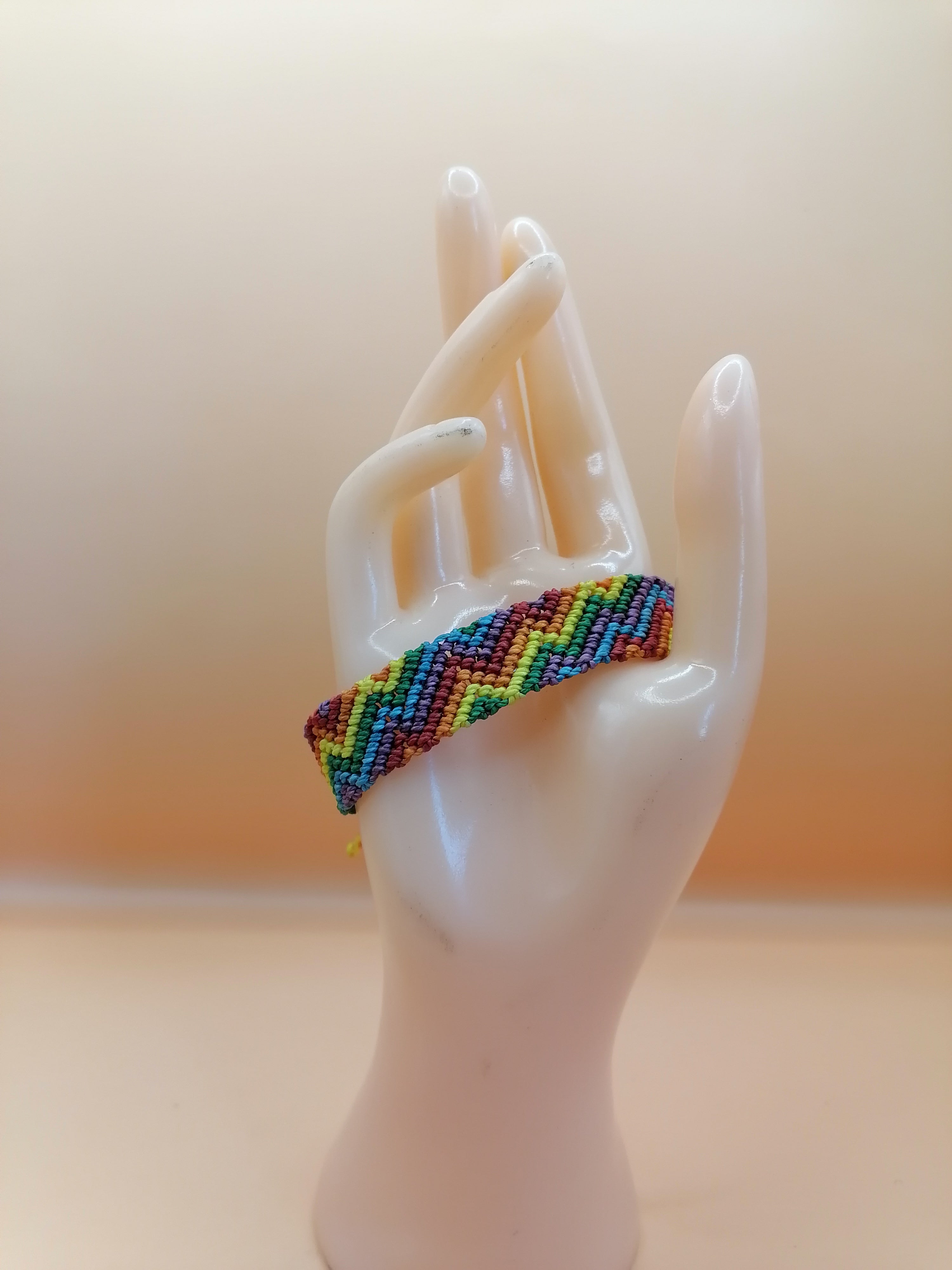 Rainbow Bracelet LGBT Pride Macrame Handwoven Pride Festivals