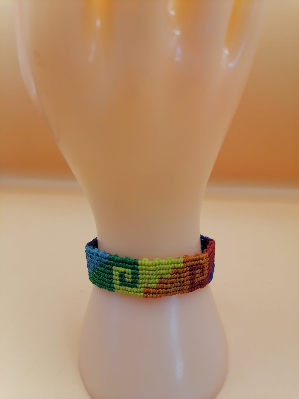 Macrame Bracelet, Labyrinth Design, Handmade, Adjustable