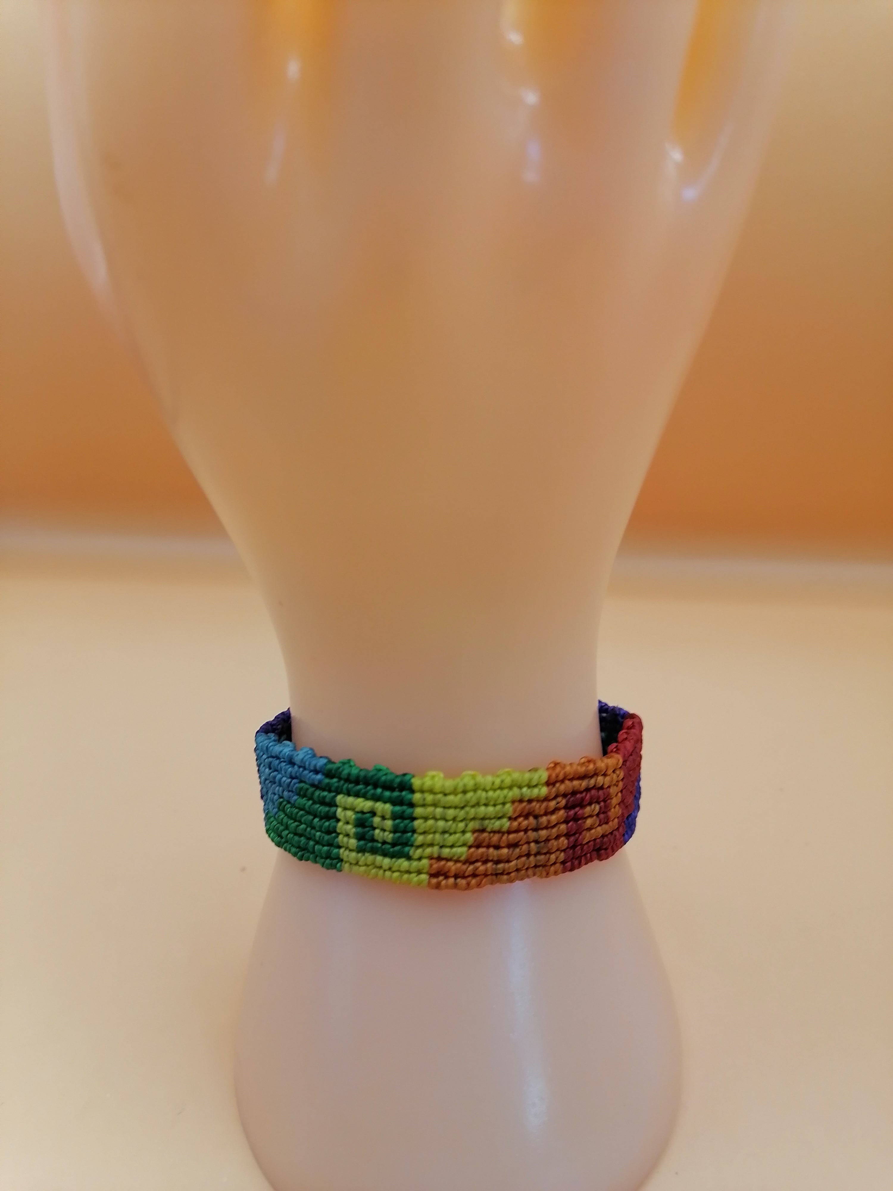Macrame Bracelet, Labyrinth Design, Handmade, Adjustable