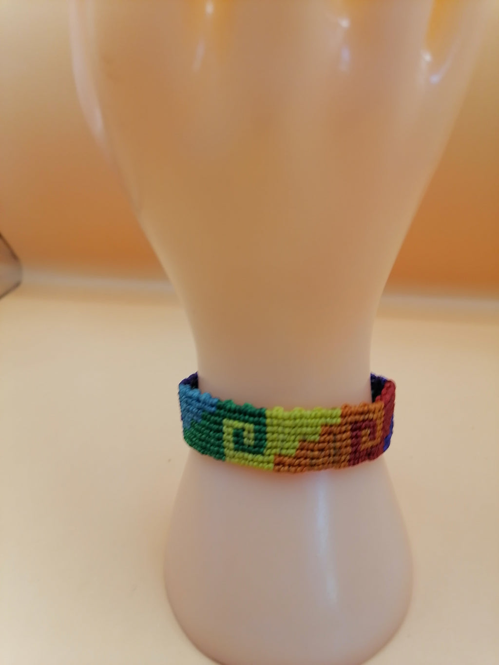 Macrame Bracelet, Labyrinth Design, Handmade, Adjustable
