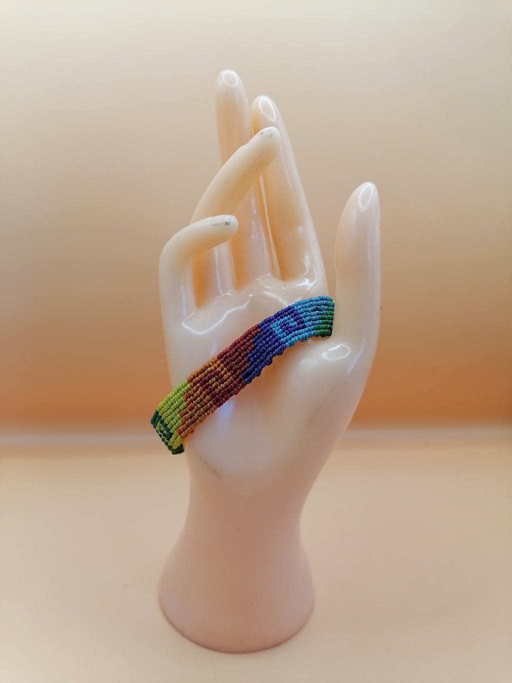 Macrame Bracelet, Labyrinth Design, Handmade, Adjustable