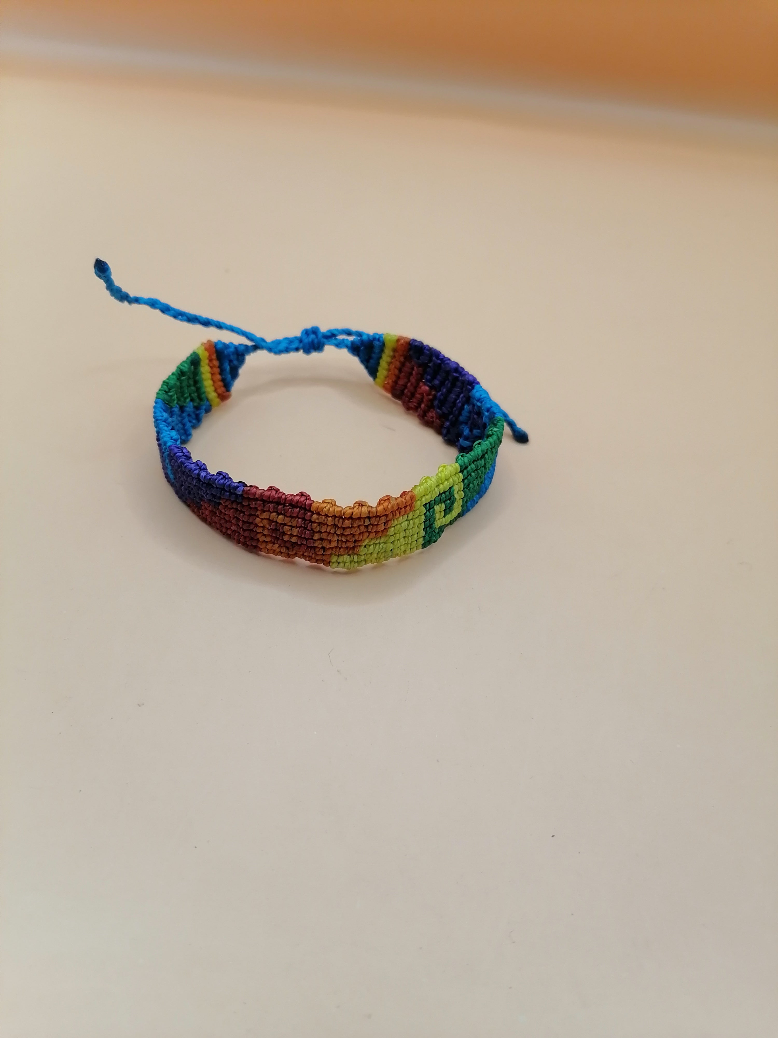 Rainbow Pride Gay Pride Labyrinth Woven Bracelet