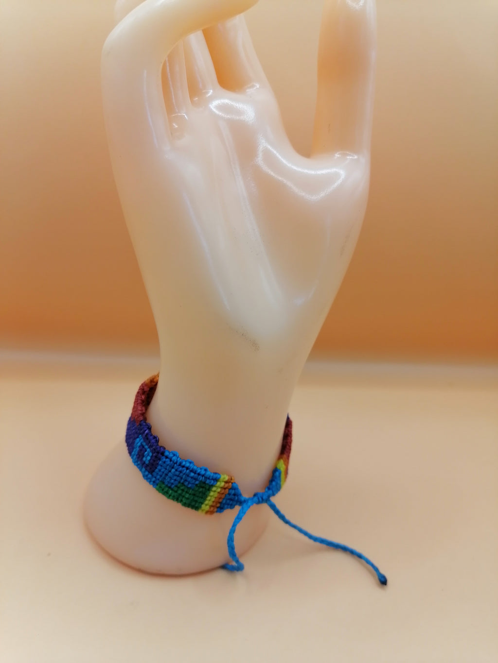 Rainbow Pride Gay Pride Labyrinth Woven Bracelet