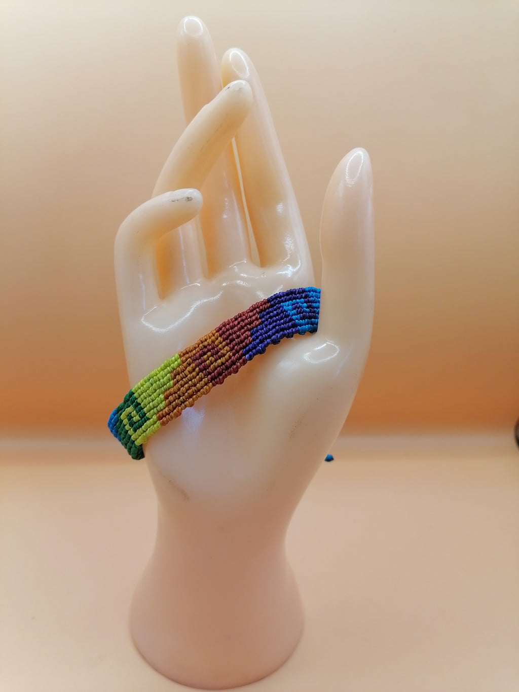 Rainbow Pride Gay Pride Labyrinth Woven Bracelet