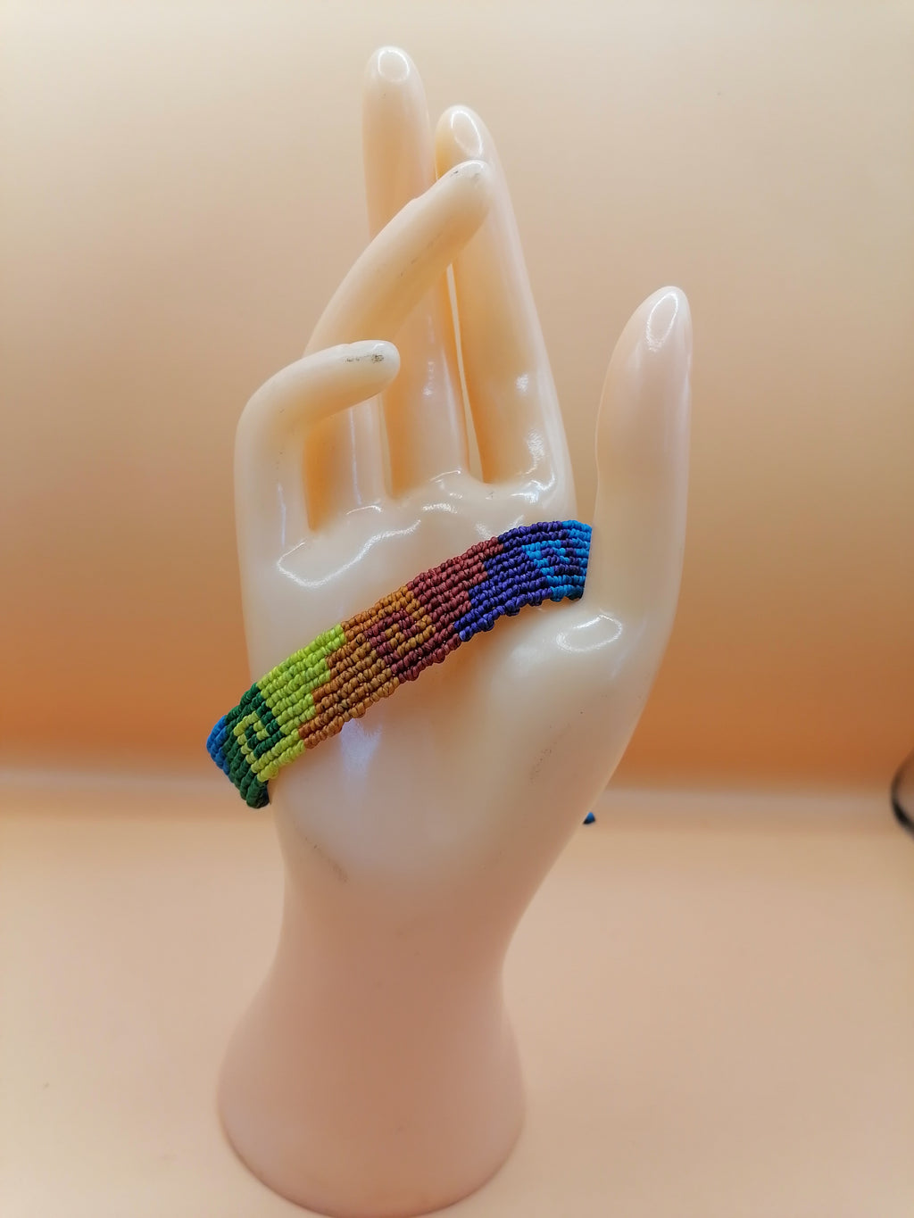 Rainbow Pride Gay Pride Labyrinth Woven Bracelet