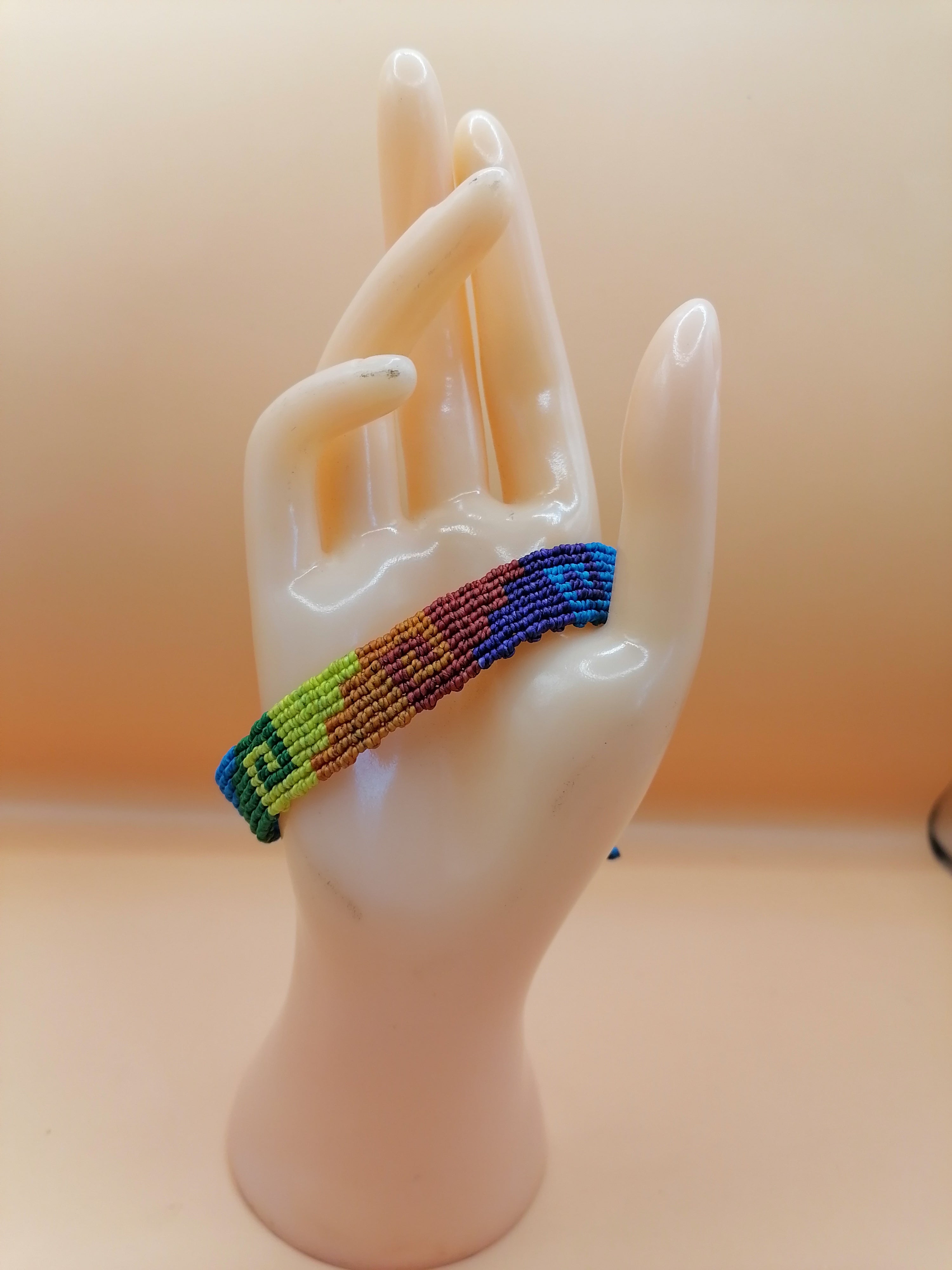 Rainbow Pride Gay Pride Labyrinth Woven Bracelet