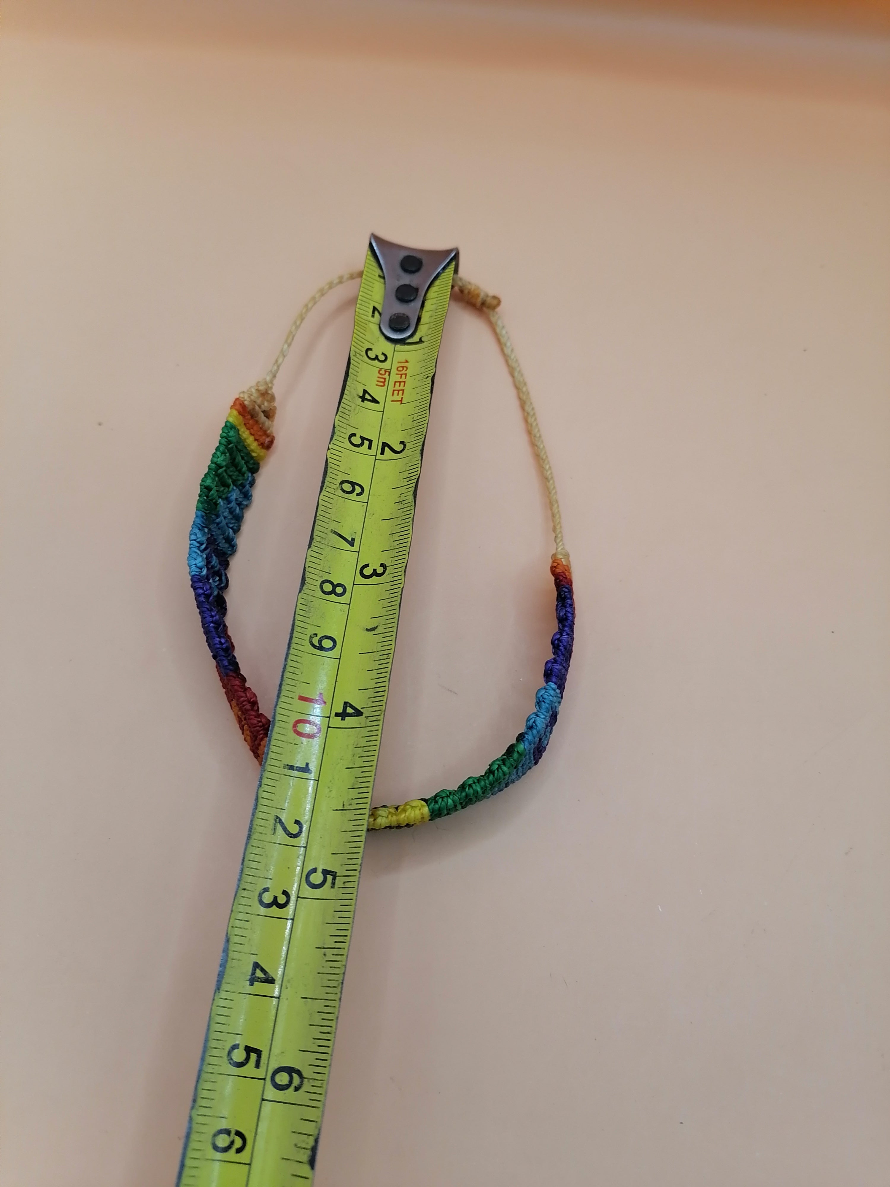 Handmade Rainbow Maze Macrame Bracelet LGBTQ Pride