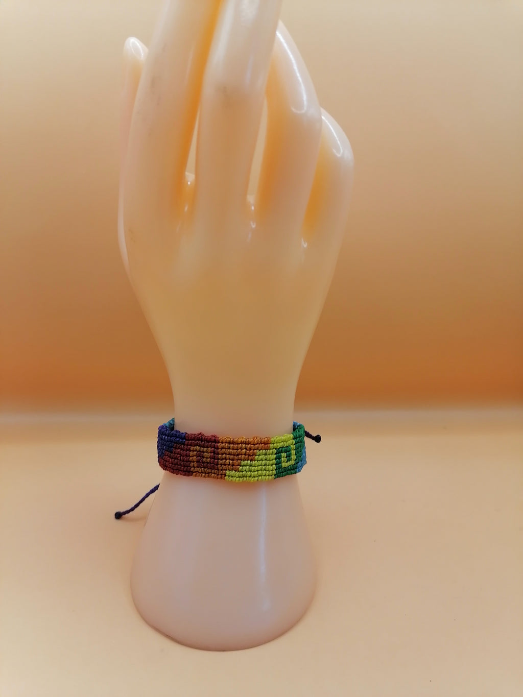 Gay Pride Flag Bracelet Love Friendship Handwoven Macrame LGBT Rainbow