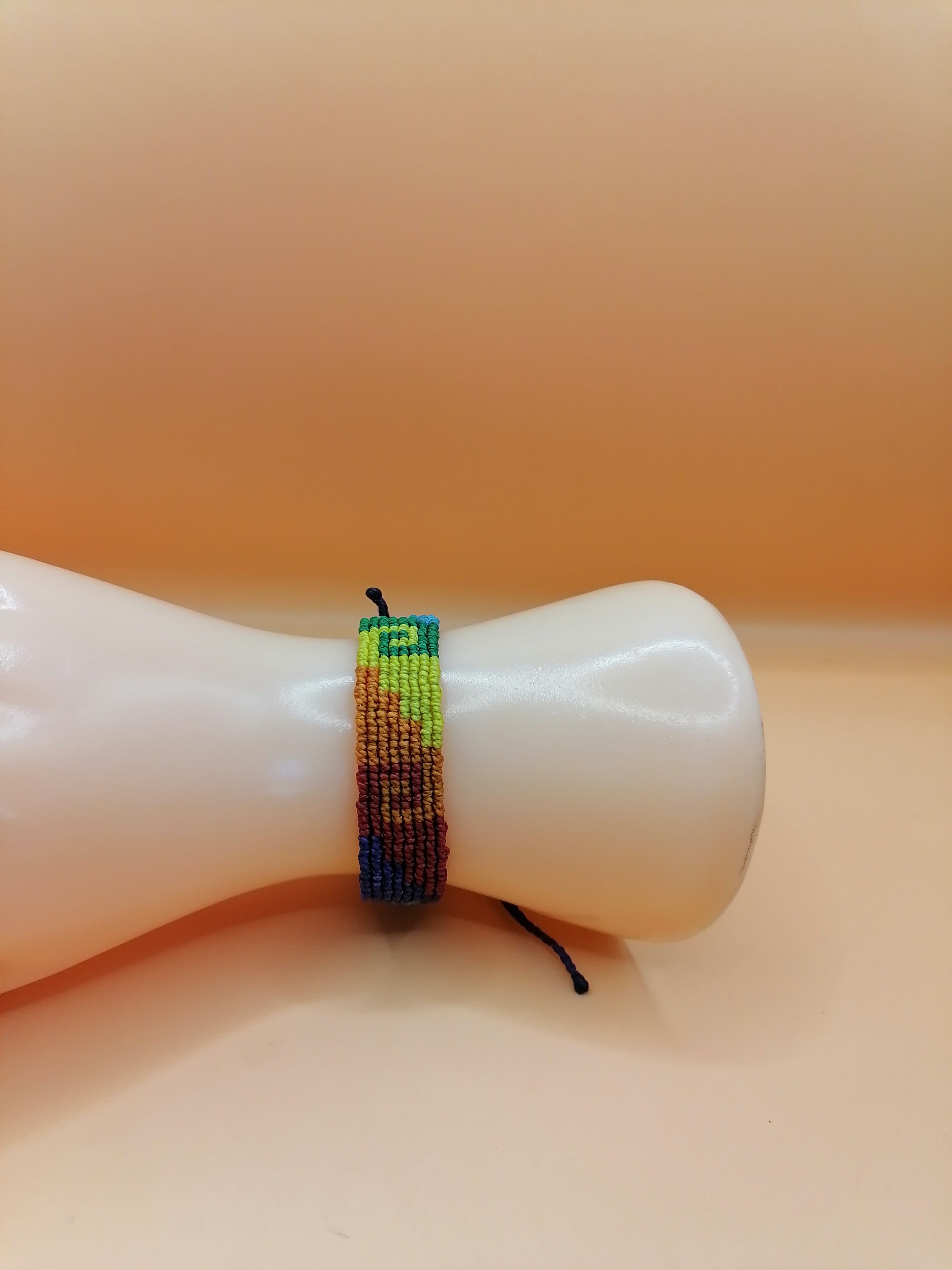 Gay Pride Flag Bracelet Love Friendship Handwoven Macrame LGBT Rainbow