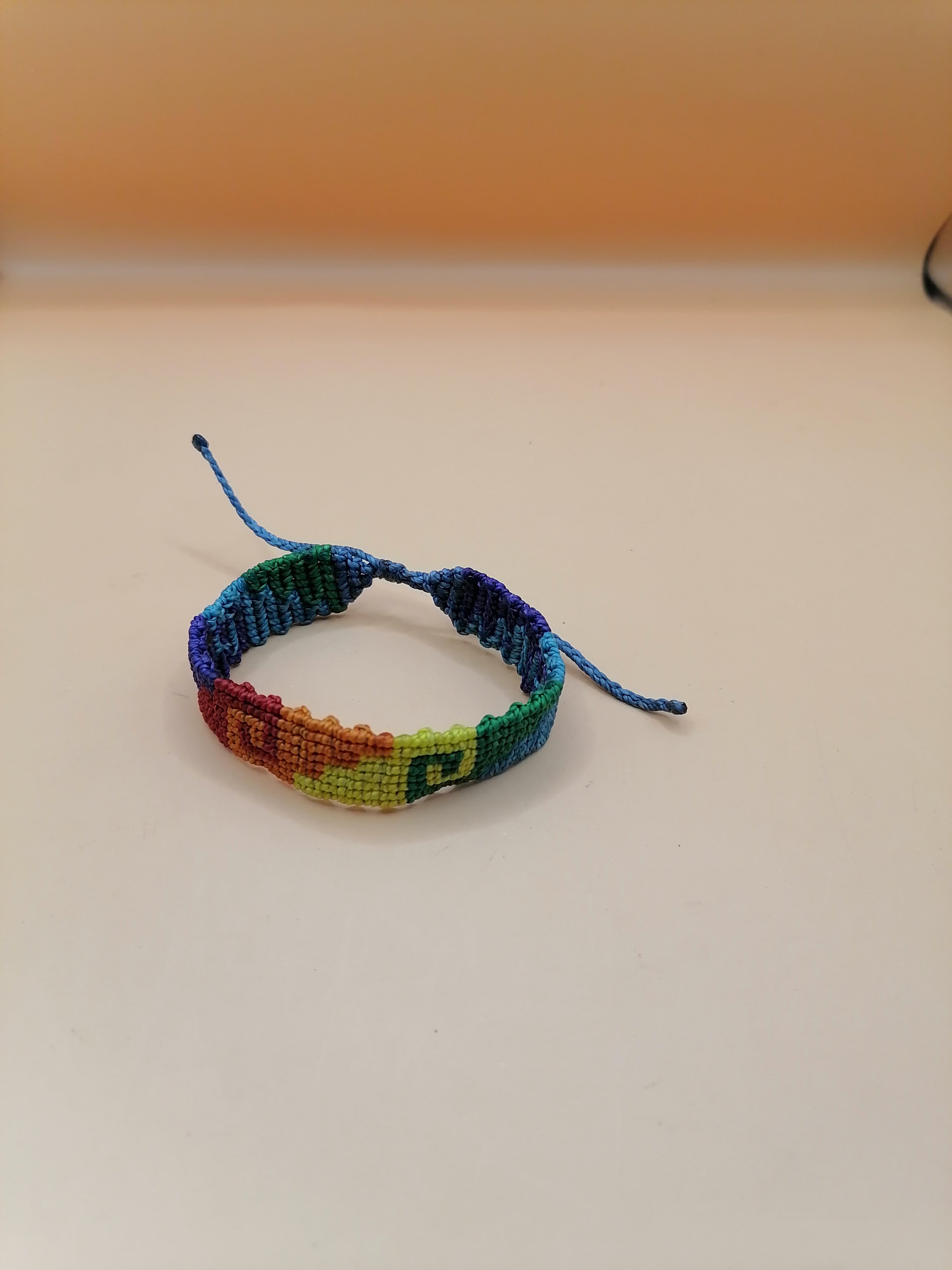 Gay Pride Flag Bracelet Love Friendship Handwoven Lesbian LGBT Rainbow