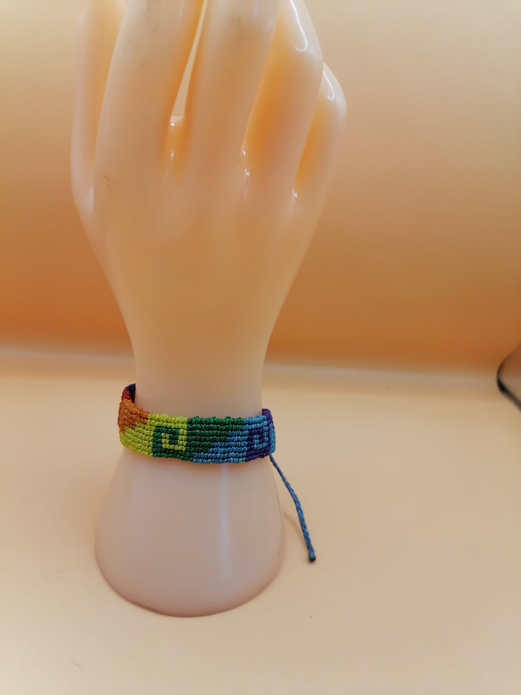 Gay Pride Flag Bracelet Love Friendship Handwoven Lesbian LGBT Rainbow